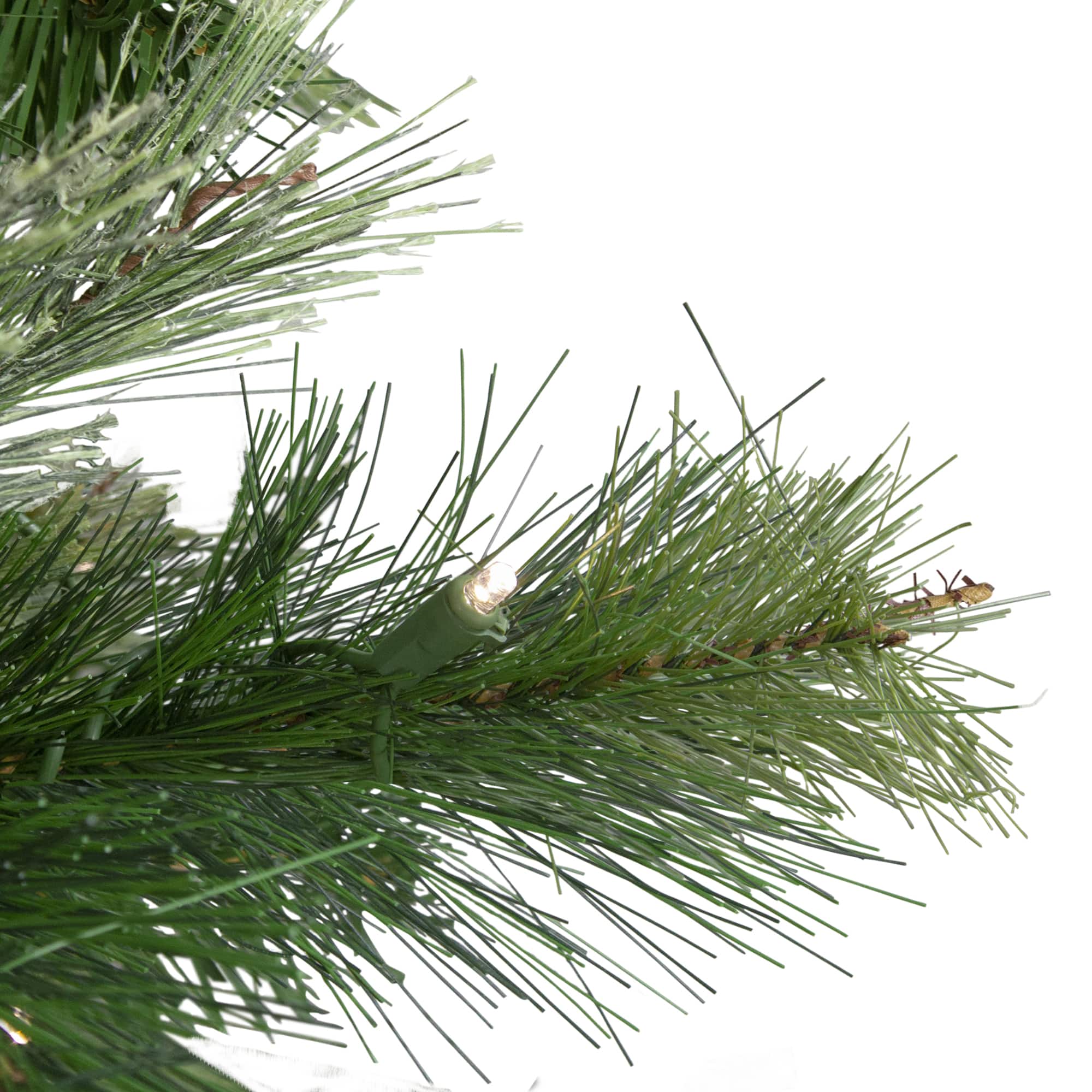 7.5 Ft. Pre-Lit Cashmere Mixed Pine Artificial Christmas Tree, Warm White LED Lights