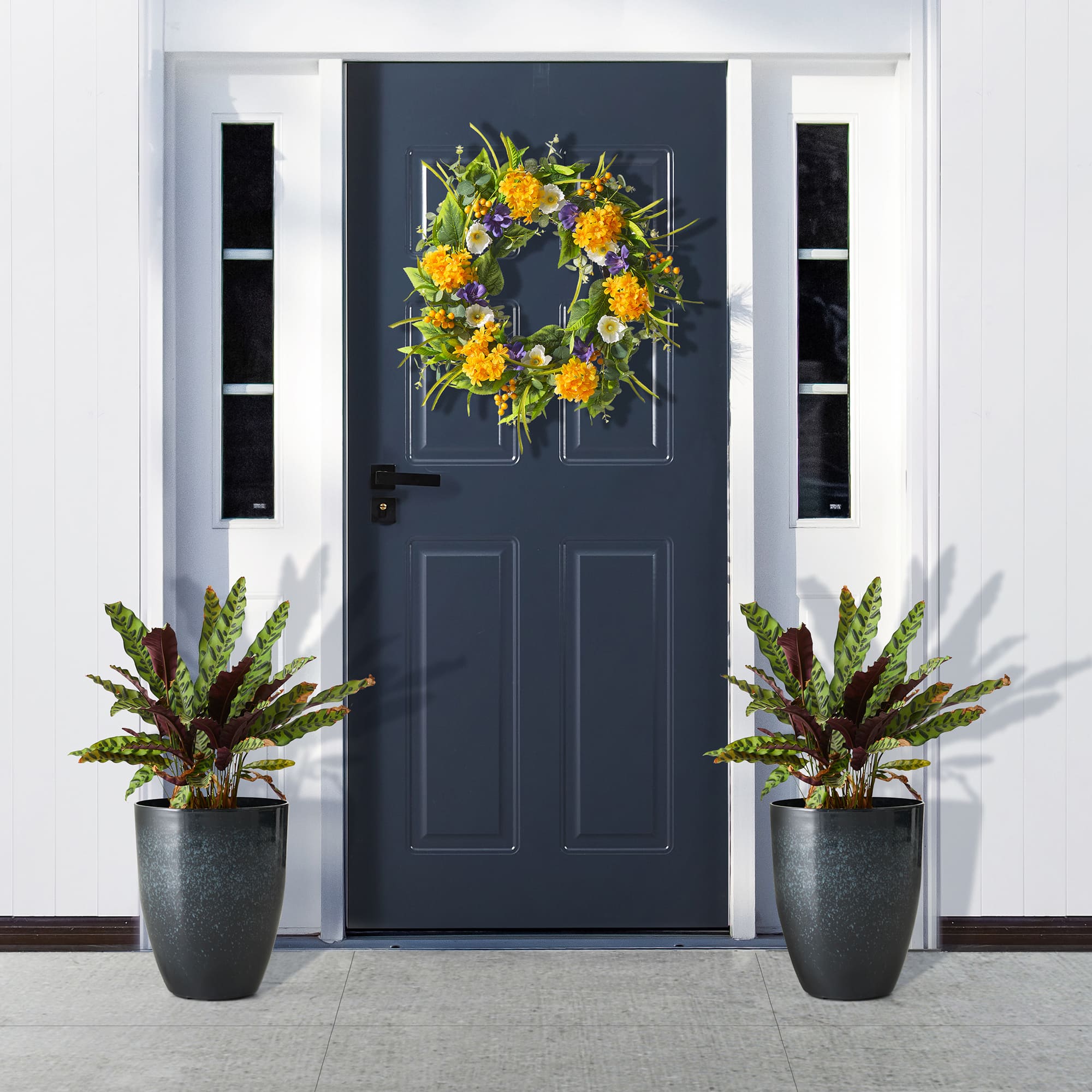 Glitzhome® 17" Eco-Friendly Oversized Faux Ceramic Tall Bowl Planters, 2ct.