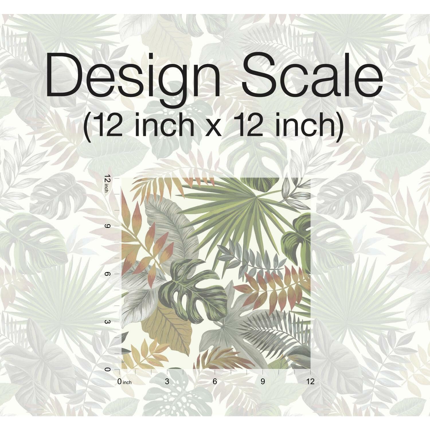 RoomMates Palm Frond Toss Peel & Stick Wallpaper