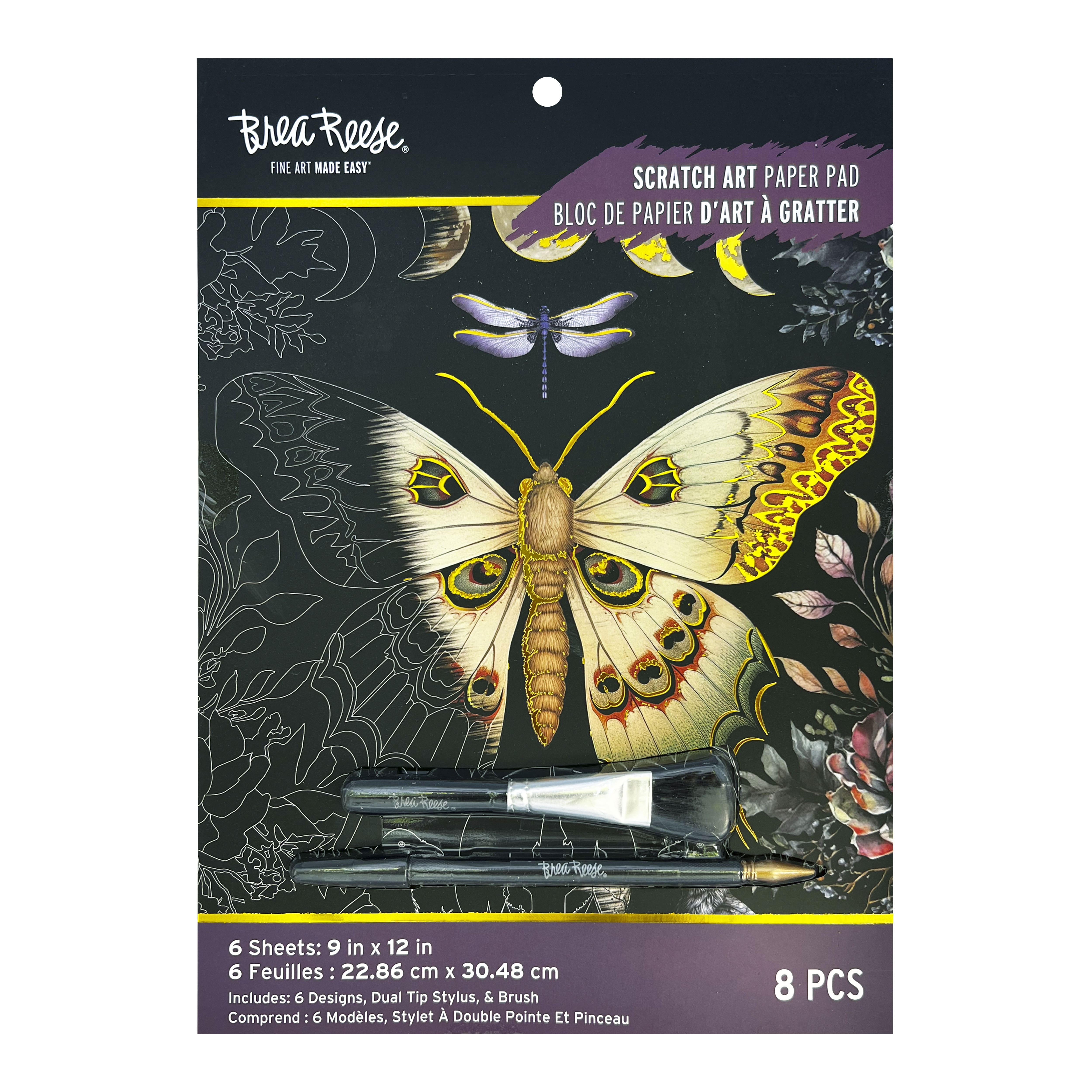 Brea Reese™ 9" x 12" Erie Night Scratch Art Paper Pad