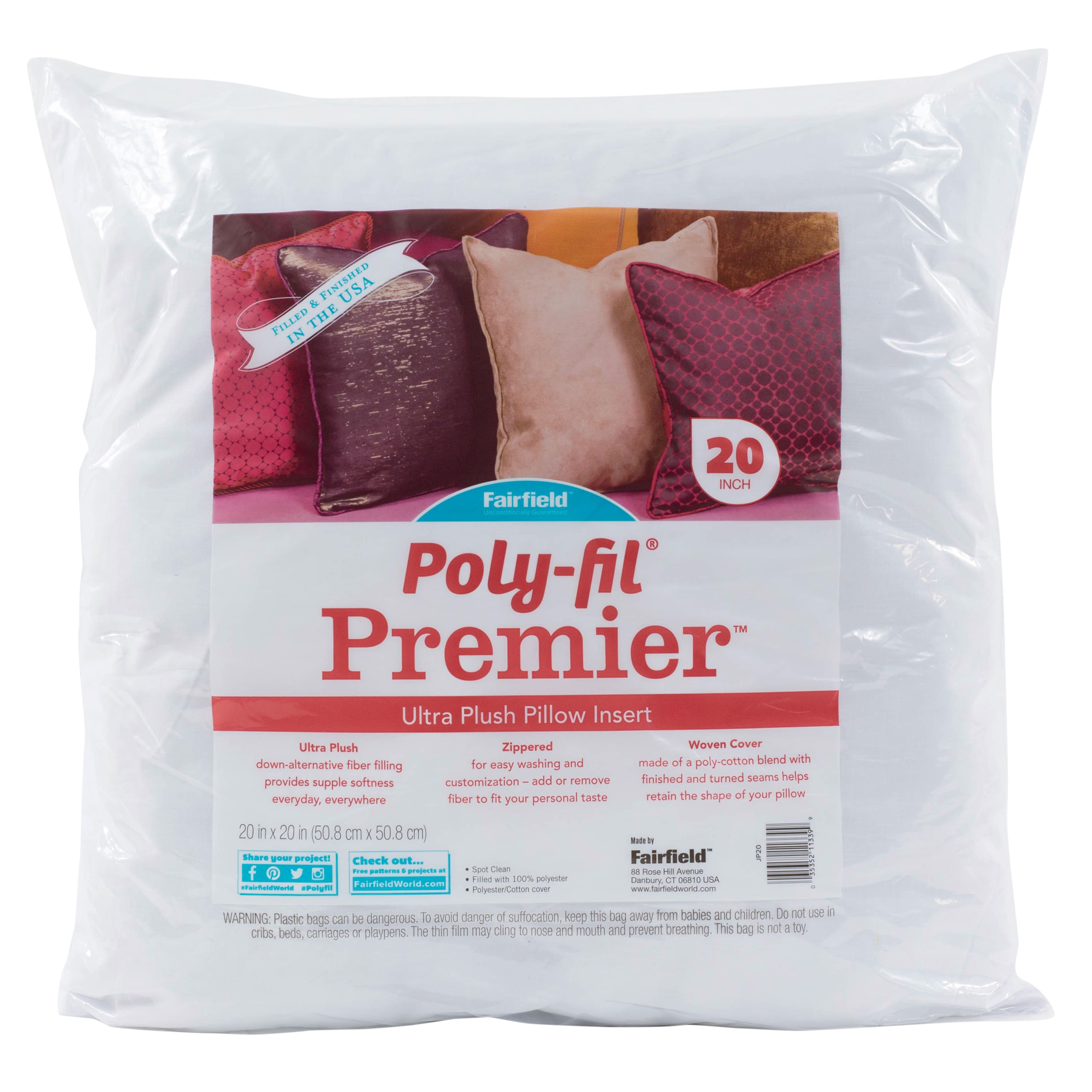 Poly-fil&#xAE; Premier&#x2122; Accent Pillow Insert, 20&#x22; x 20&#x22;