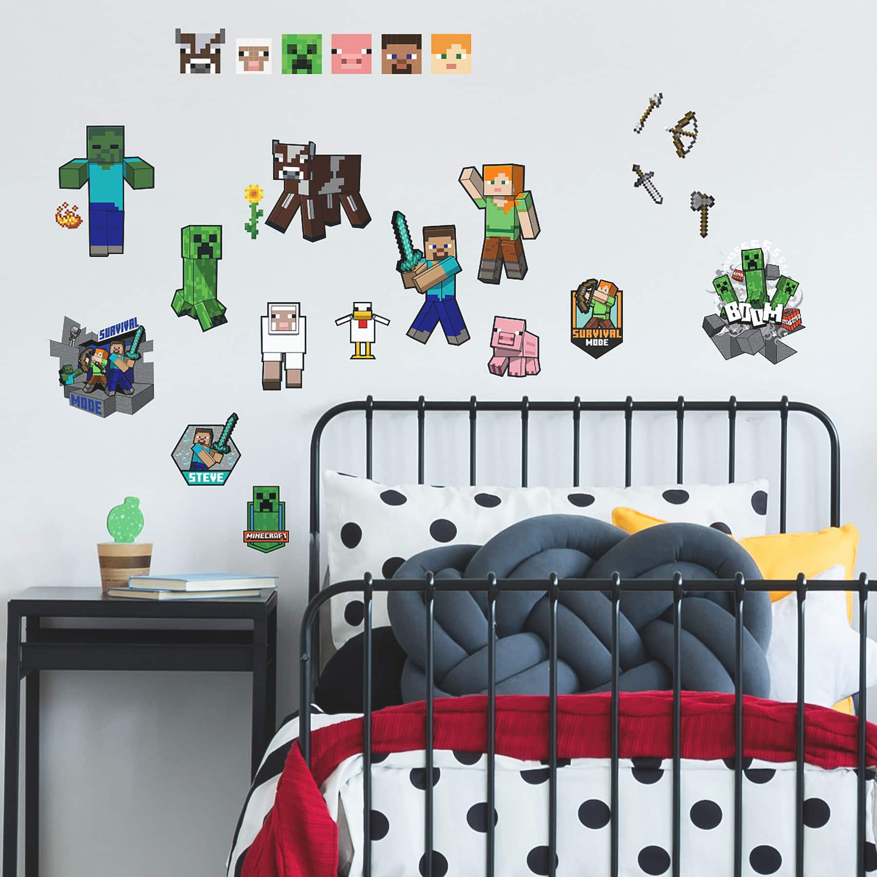 RoomMates Minecraft Characters Peel &#x26; Stick Wall Decals