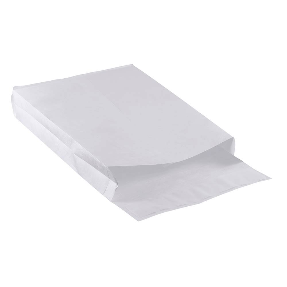 JAM Paper White Tyvek® Expandable Open End Peel & Seal Closure Envelopes, 100ct.