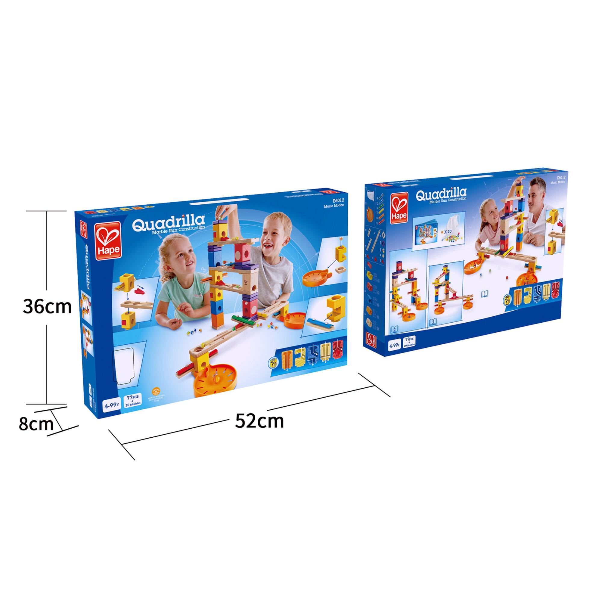 Hape Quadrilla Wooden Music Motion Marble Run Construction Set