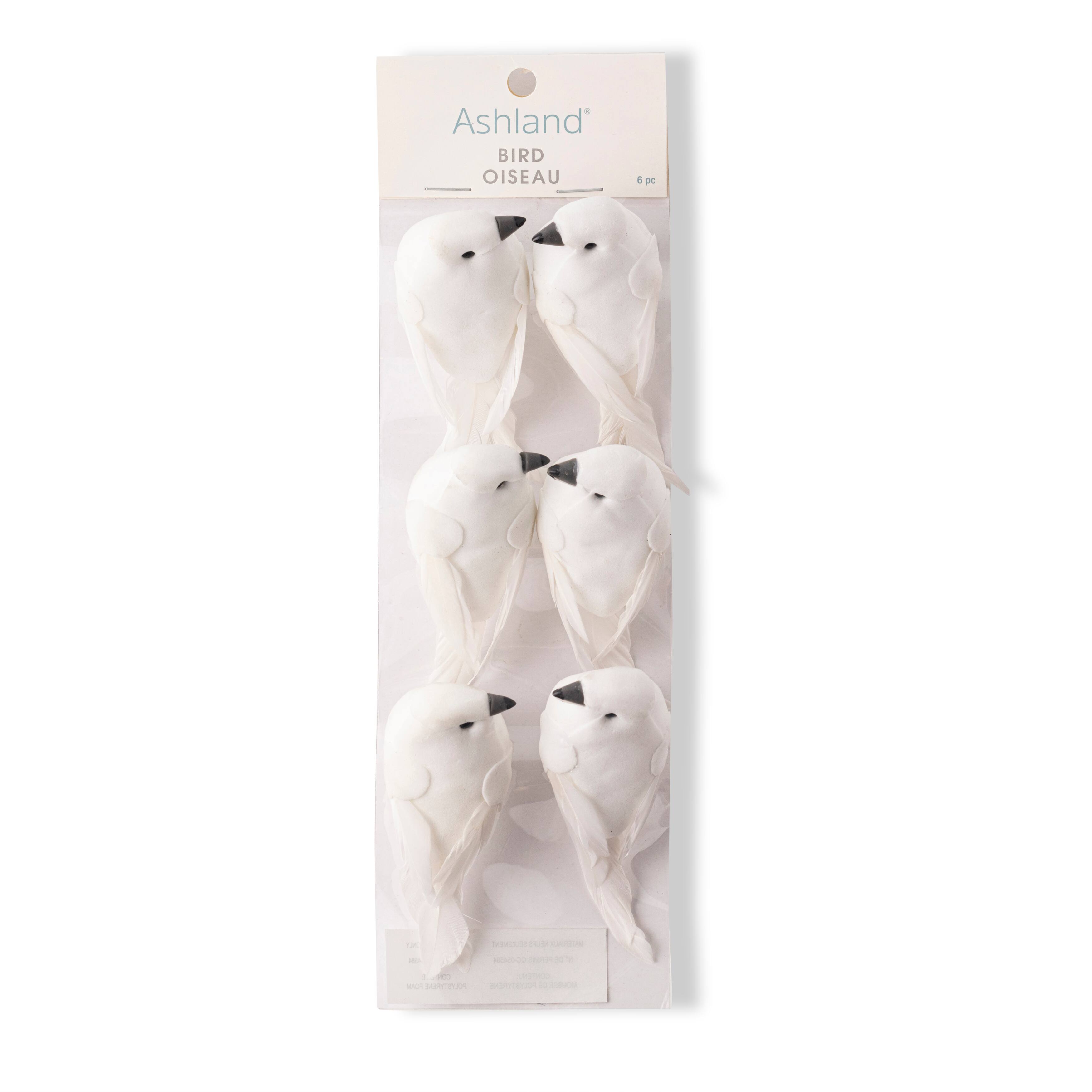 8 Packs: 6 ct. (48 total) White Feather Birds by Ashland&#xAE;