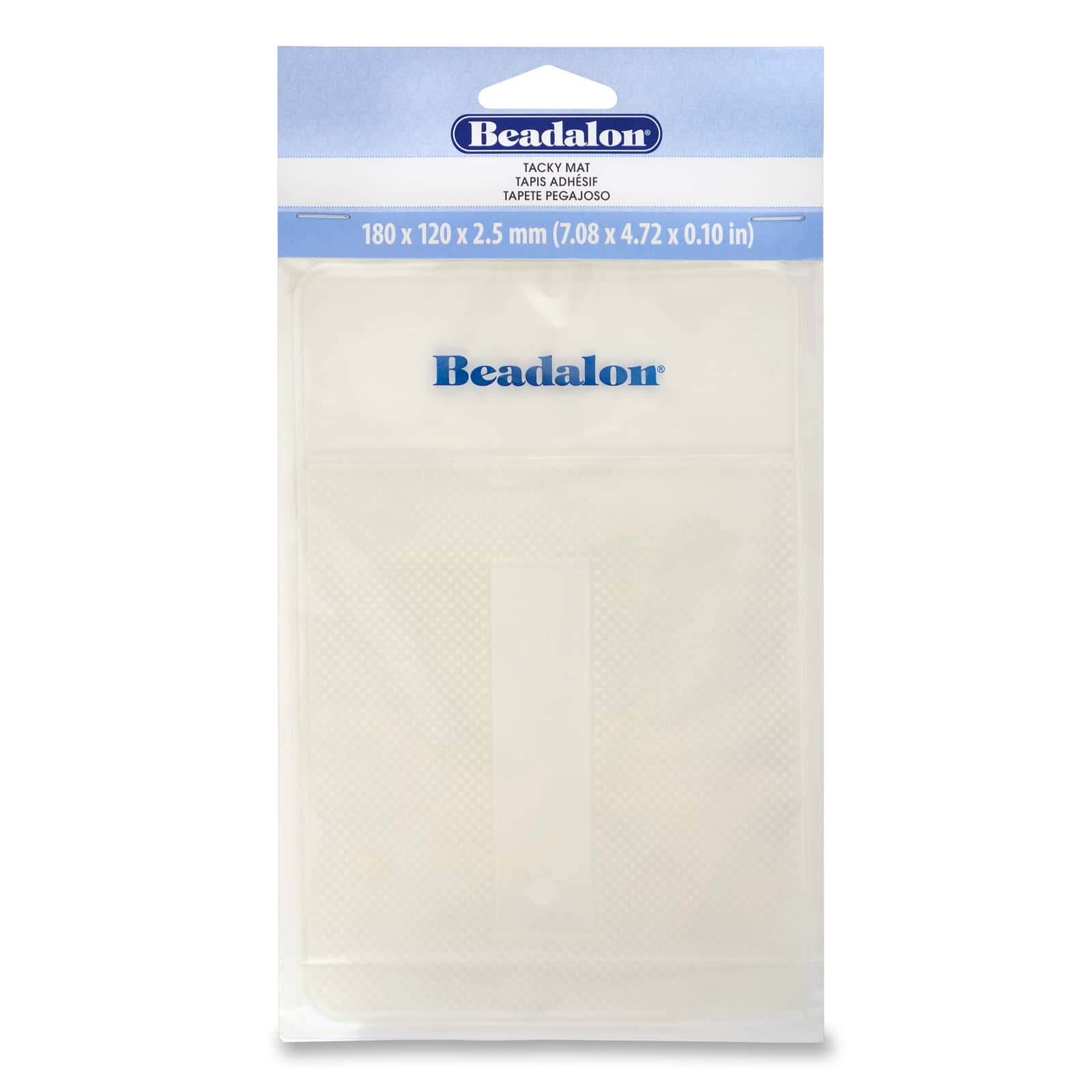 Beadalon® Clear Tacky Bead Mat, 7.08" x 4.72" x 0.1"