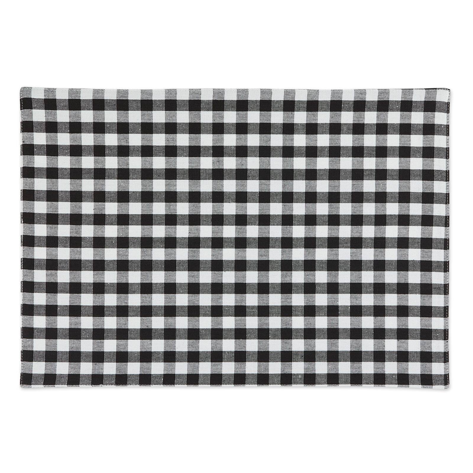 DII&#xAE; Reversible Gingham &#x26; Buffalo Check Placemat Set, 4ct.