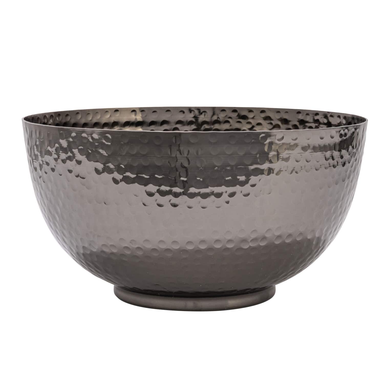 Hello Honey® Silver Finish Round Hammered Metal Bowl Set