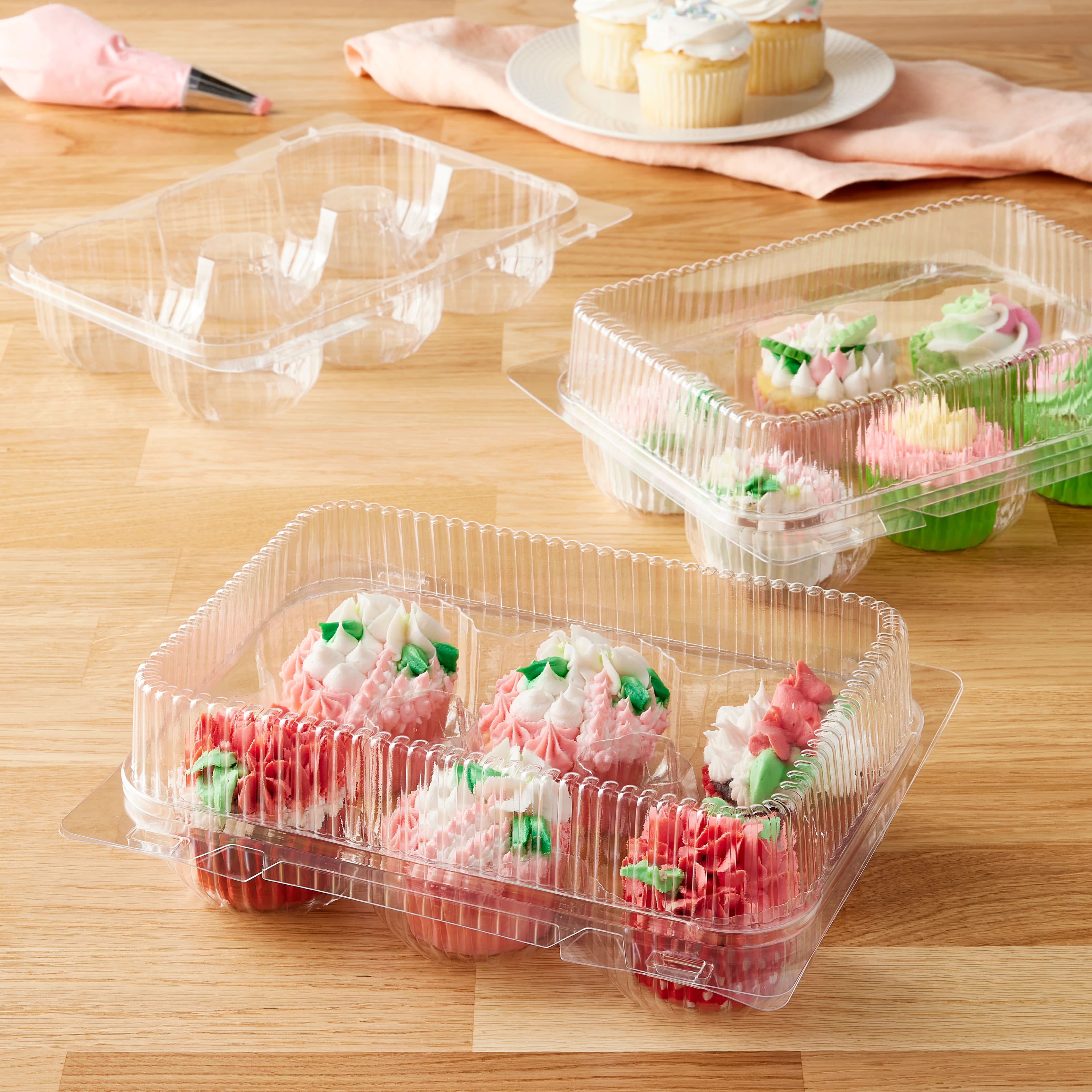 6 Packs: 3 ct. (18 total) 6-Cup Cupcake Clamshells by Celebrate It&#x2122;