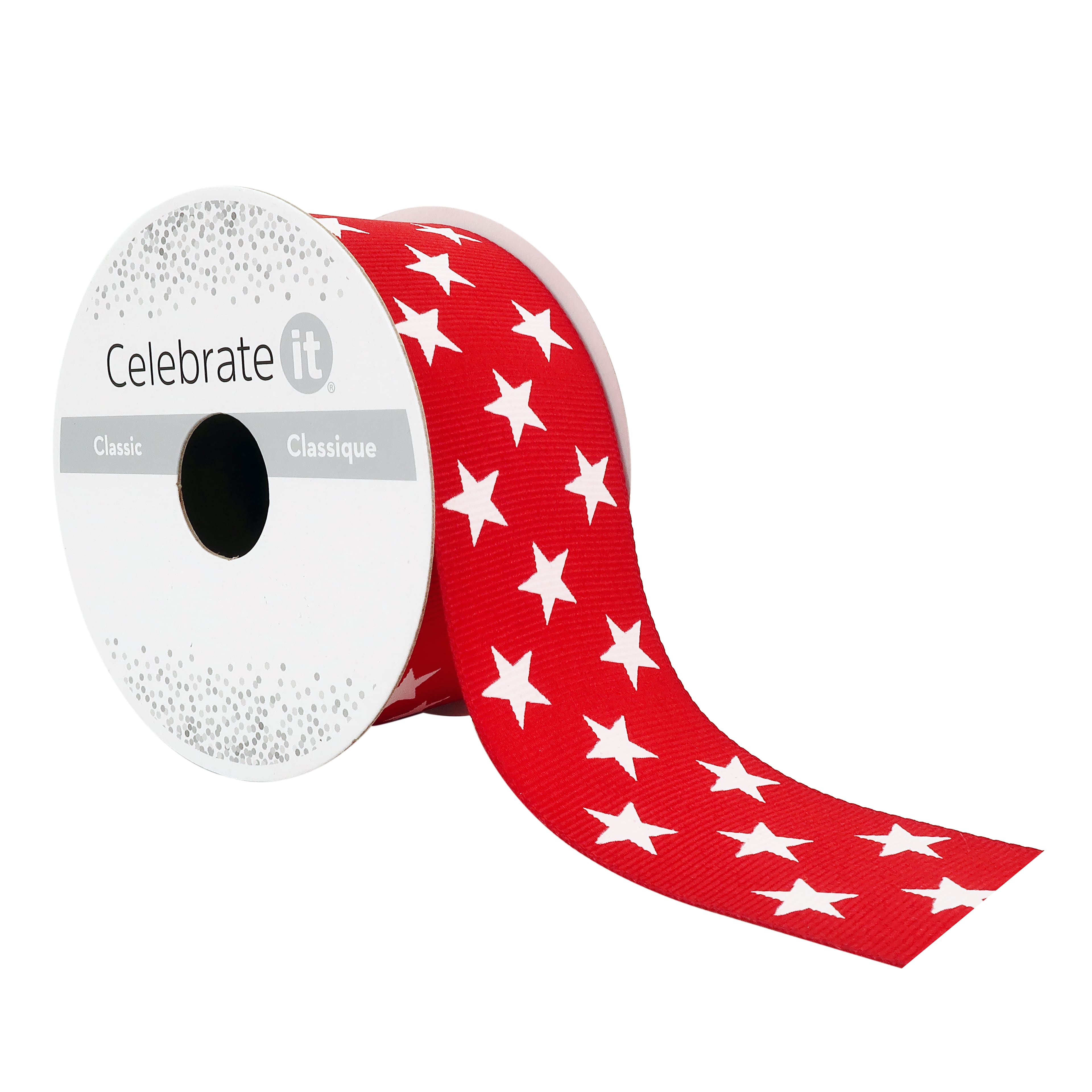 1.5&#x22; x 3yd. Grosgrain Star Ribbon by Celebrate It&#xAE;