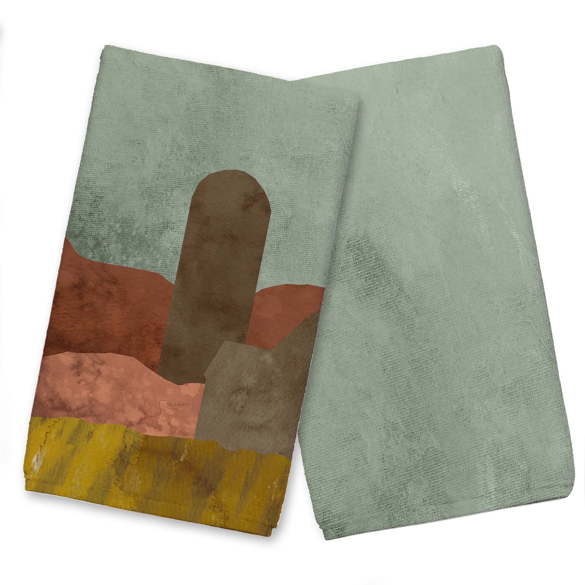 Boho Farmhouse Landscape 16" x 25" Tea Towel - Set of 2