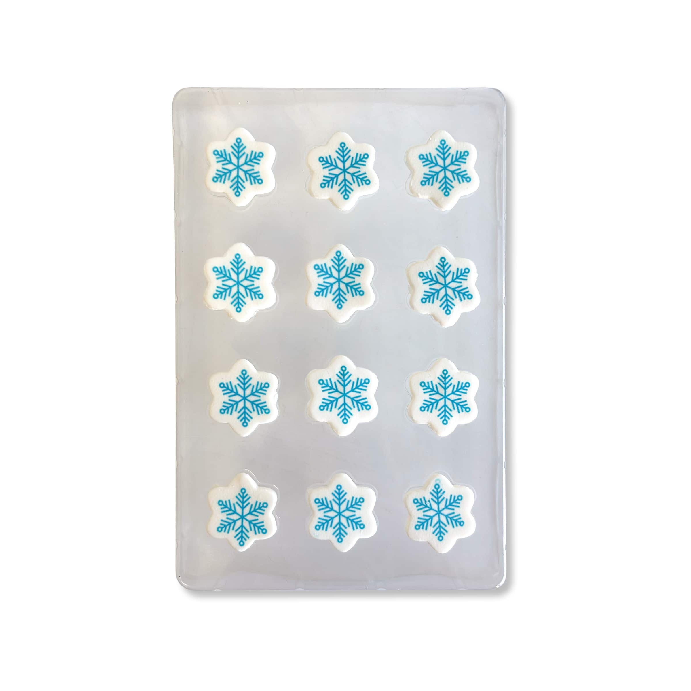 Sprinkle Pop Snowflakes Icing Decorations, 12ct.