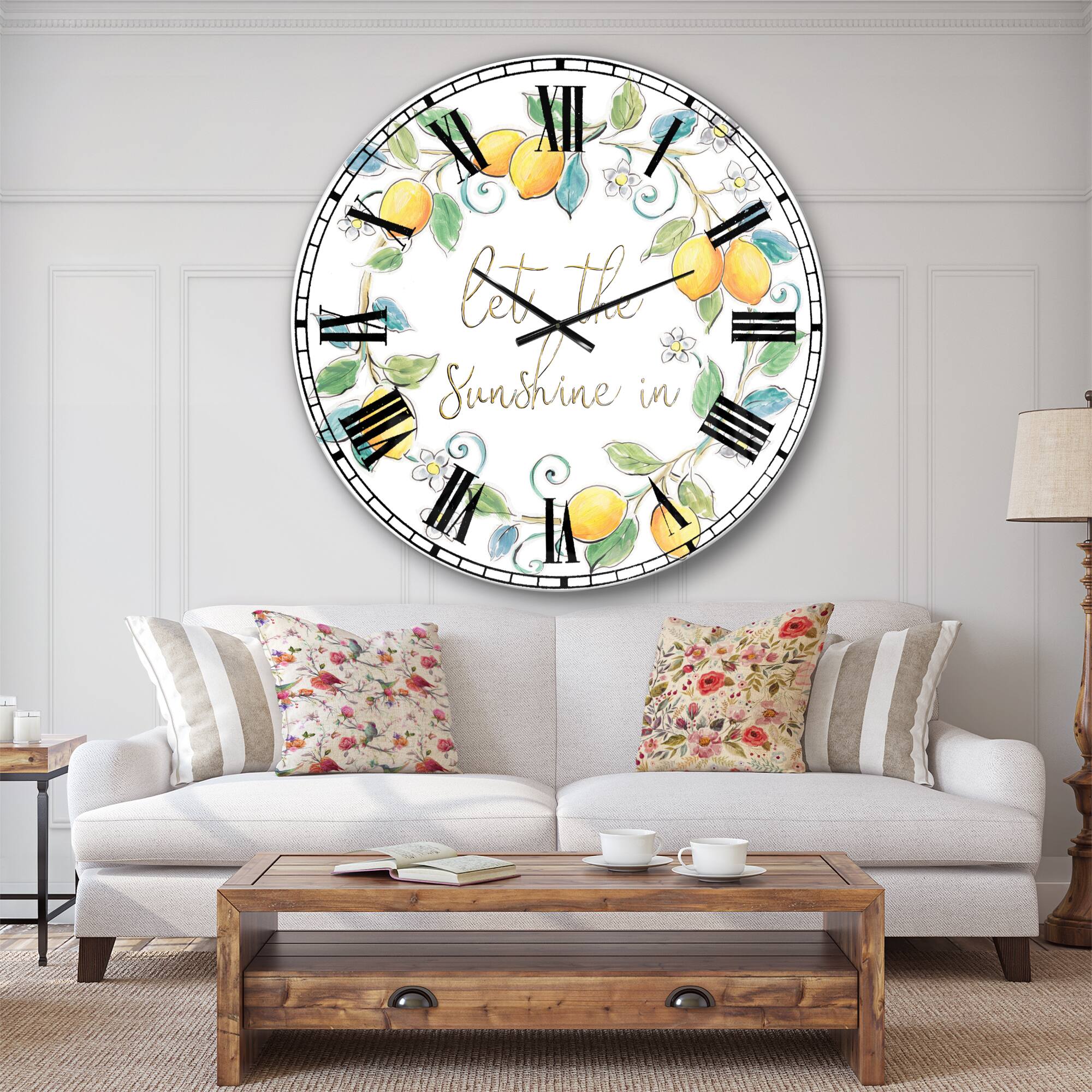 Designart Mediterranean Breeze XII Mid-Century Wall Clock