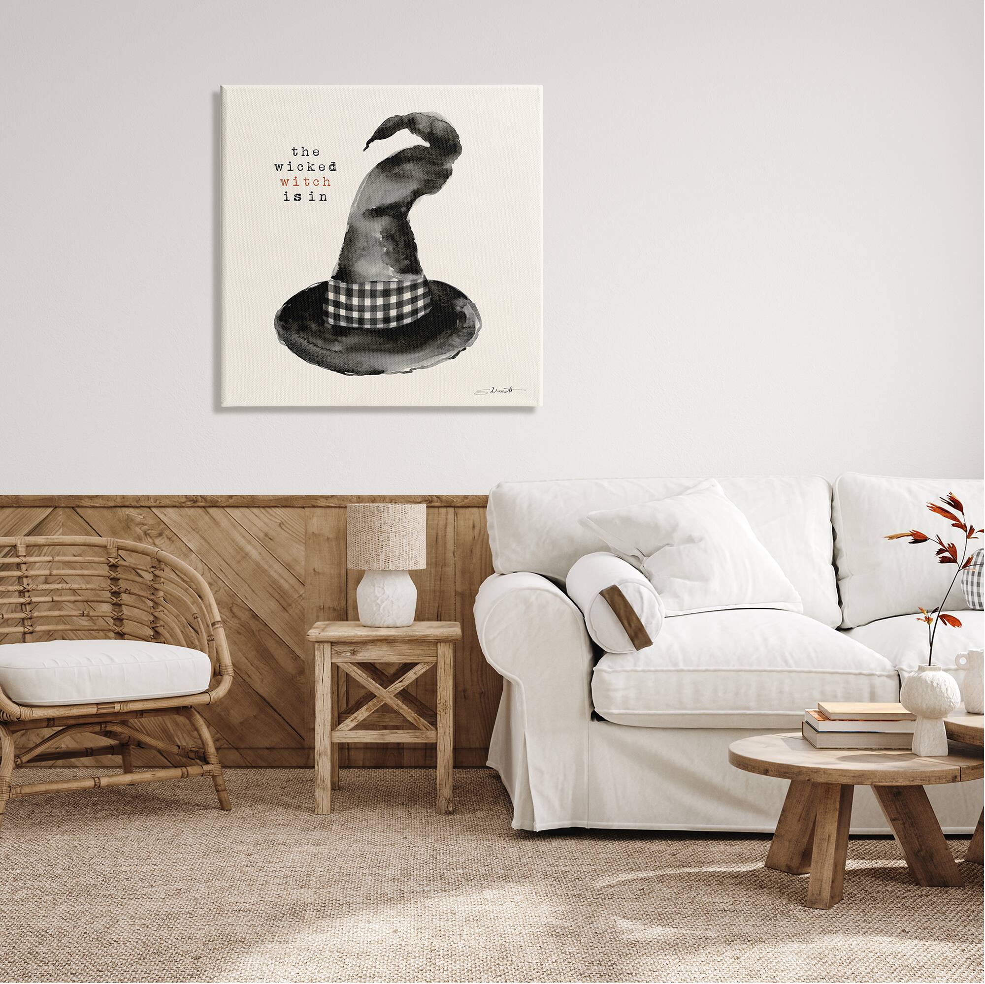 Stupell Industries The Wicked Witch Is In Halloween Canvas Wall Art