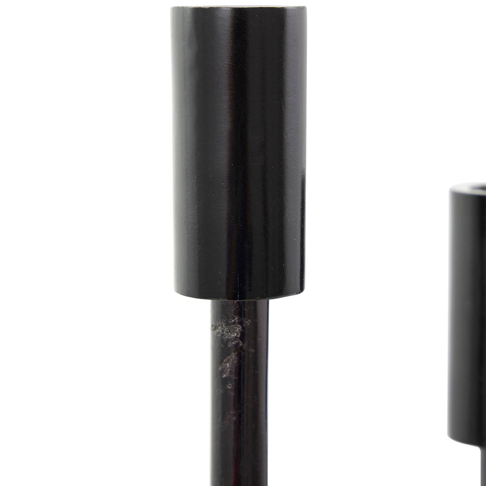 Black Aluminum Slim Candle Holder with Block Base Set
