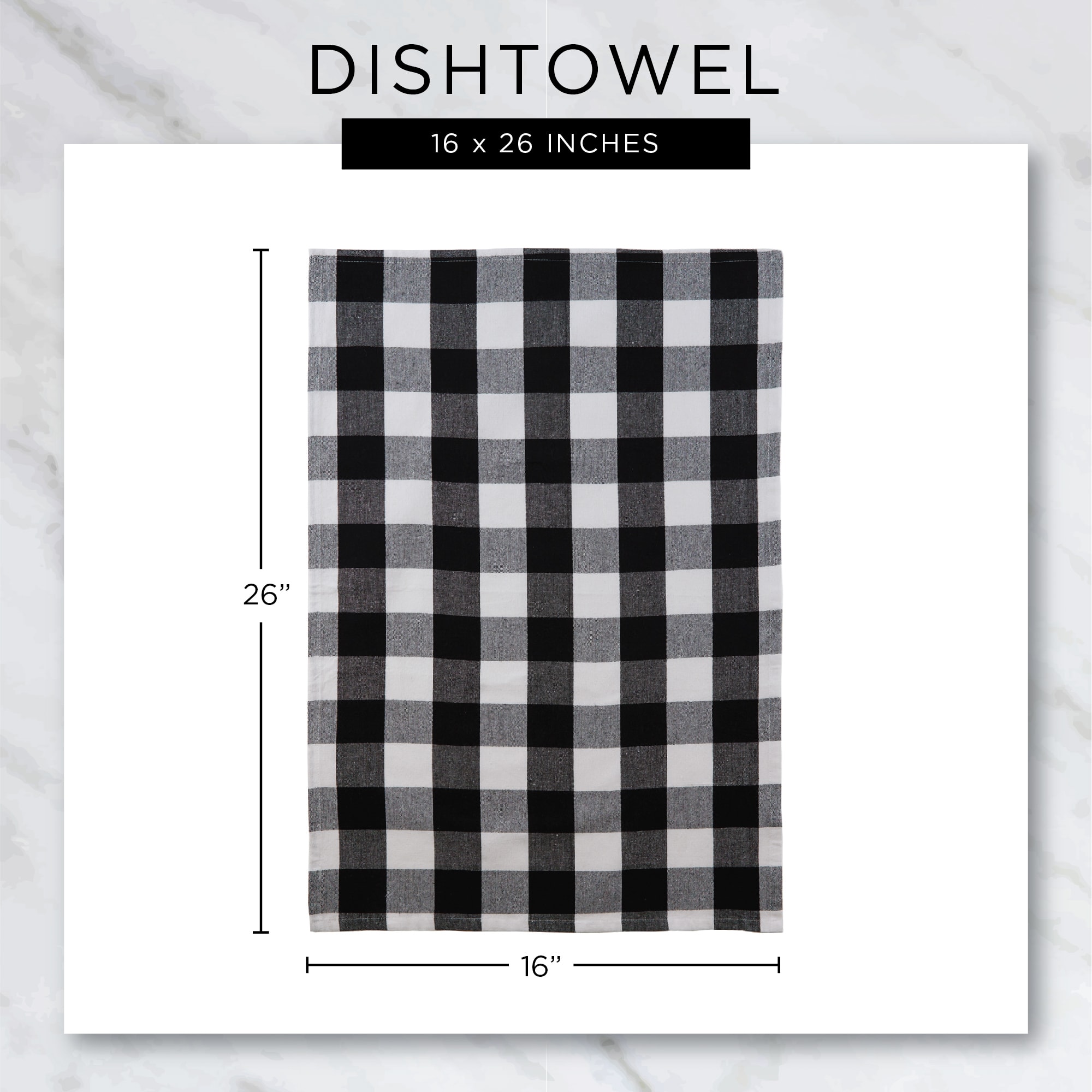DII® Solid Windowpane Terry Dishtowels, 4ct.