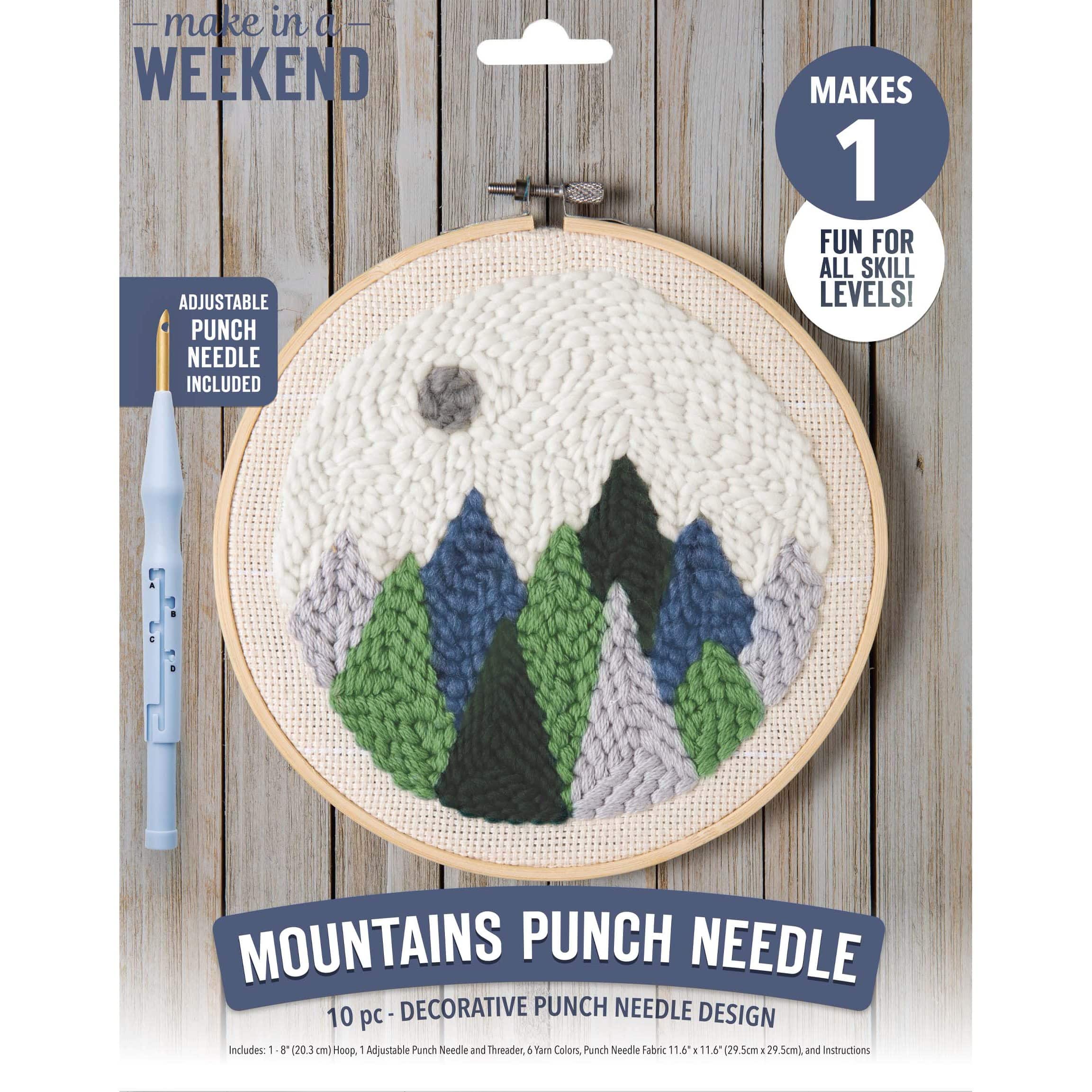 Leisure Arts&#xAE; Mountains Weekend Punch Needle Kit
