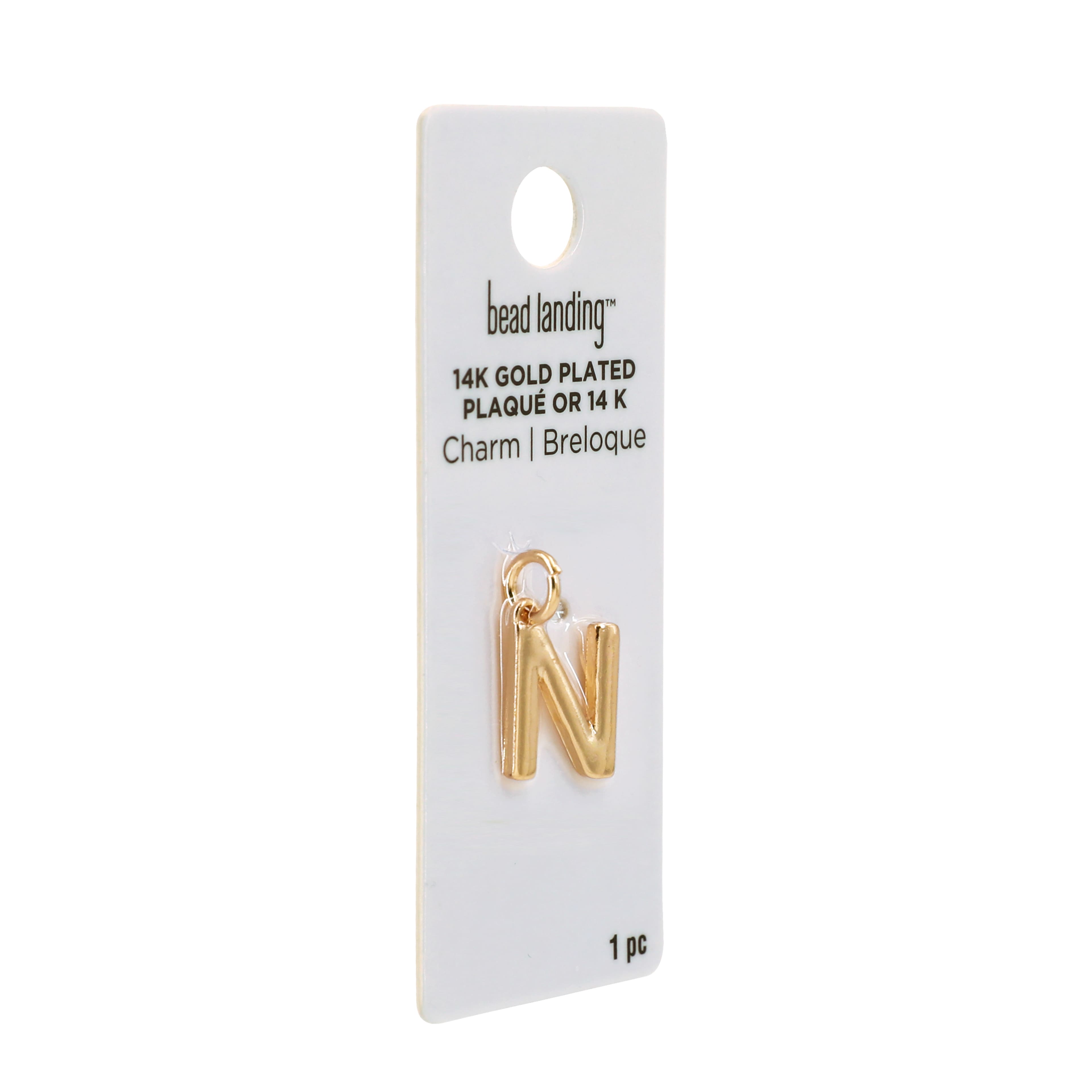 14K Gold Plated Letter Charm by Bead Landing&#x2122;