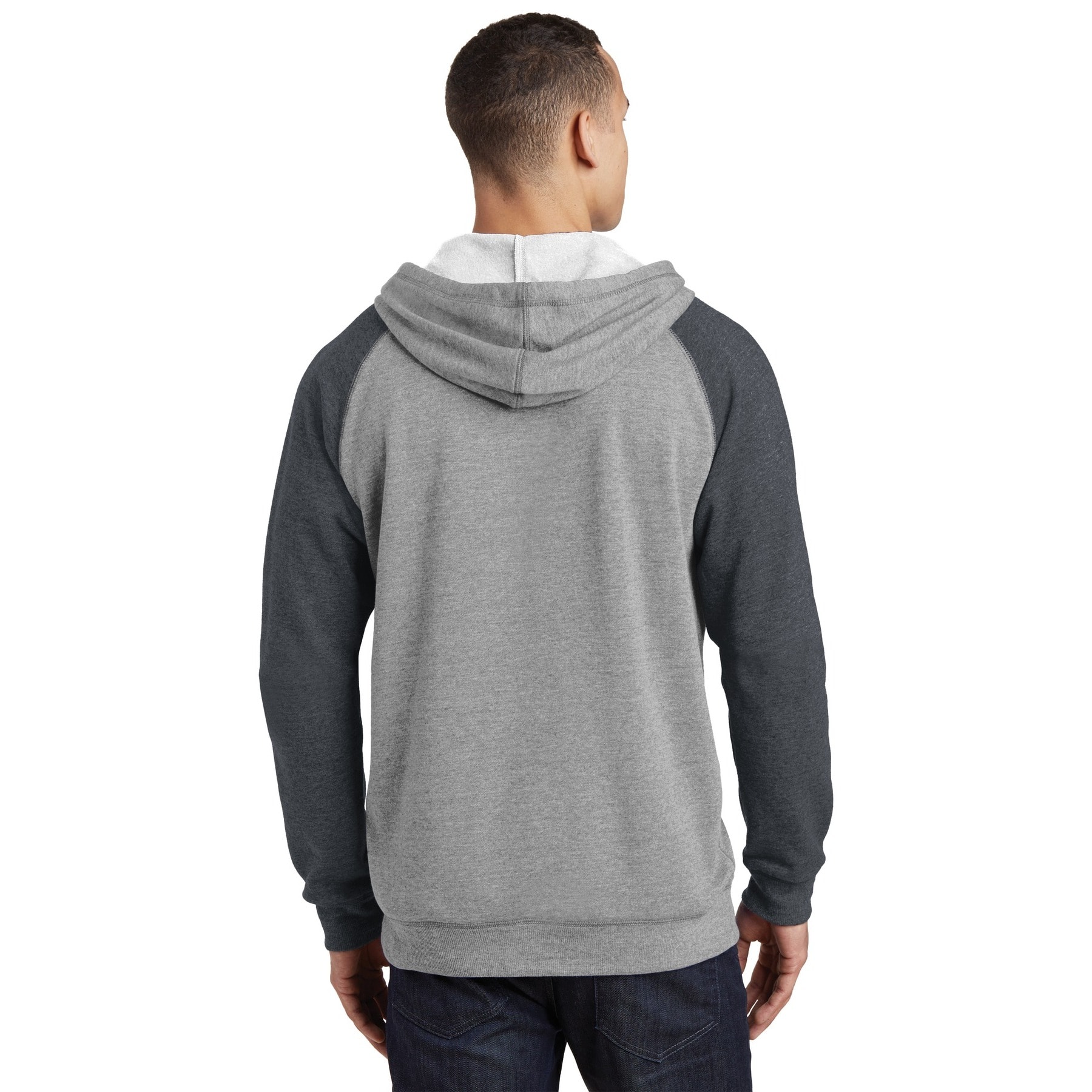 District® Men's Lightweight Fleece Raglan Hoodie