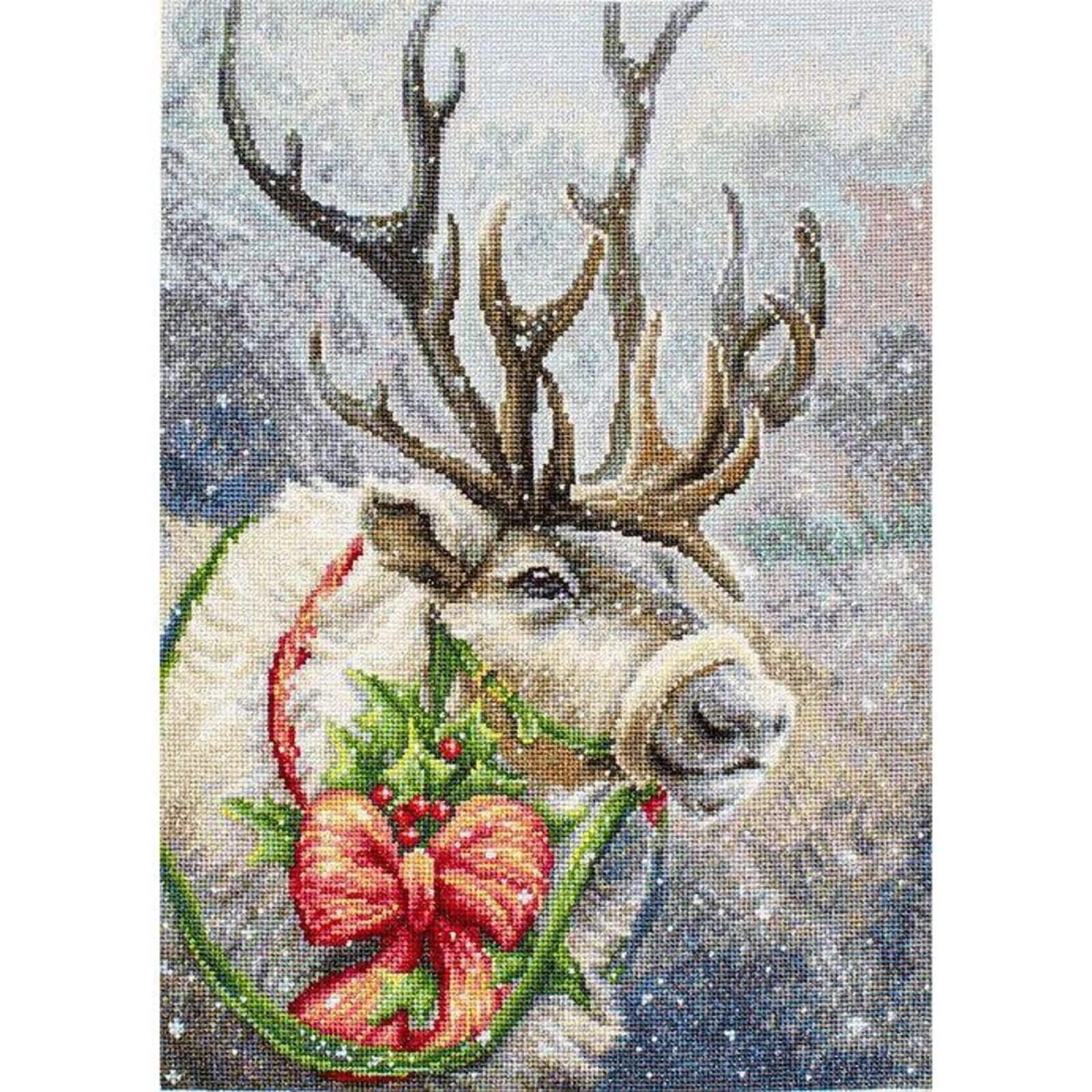 Luca-S Christmas Deer Counted Cross Stitch Kit