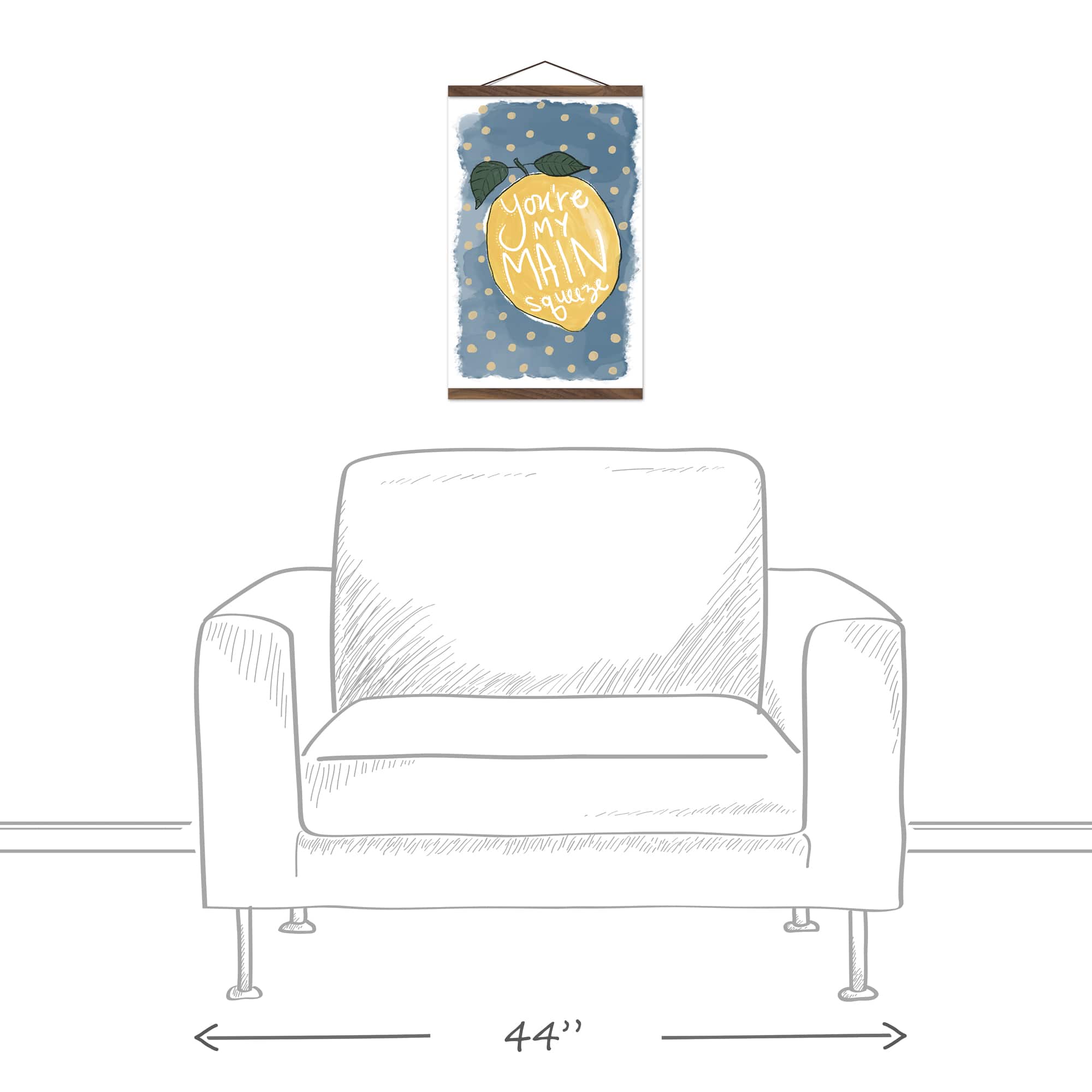 You're My Main Squeeze Teak Hanging Canvas