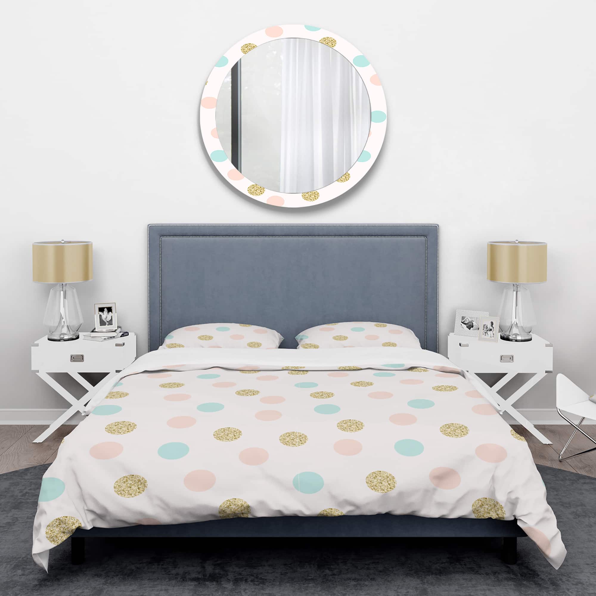 Designart &#x27;Gold Chic Design III&#x27; Mid-Century Duvet Cover Set