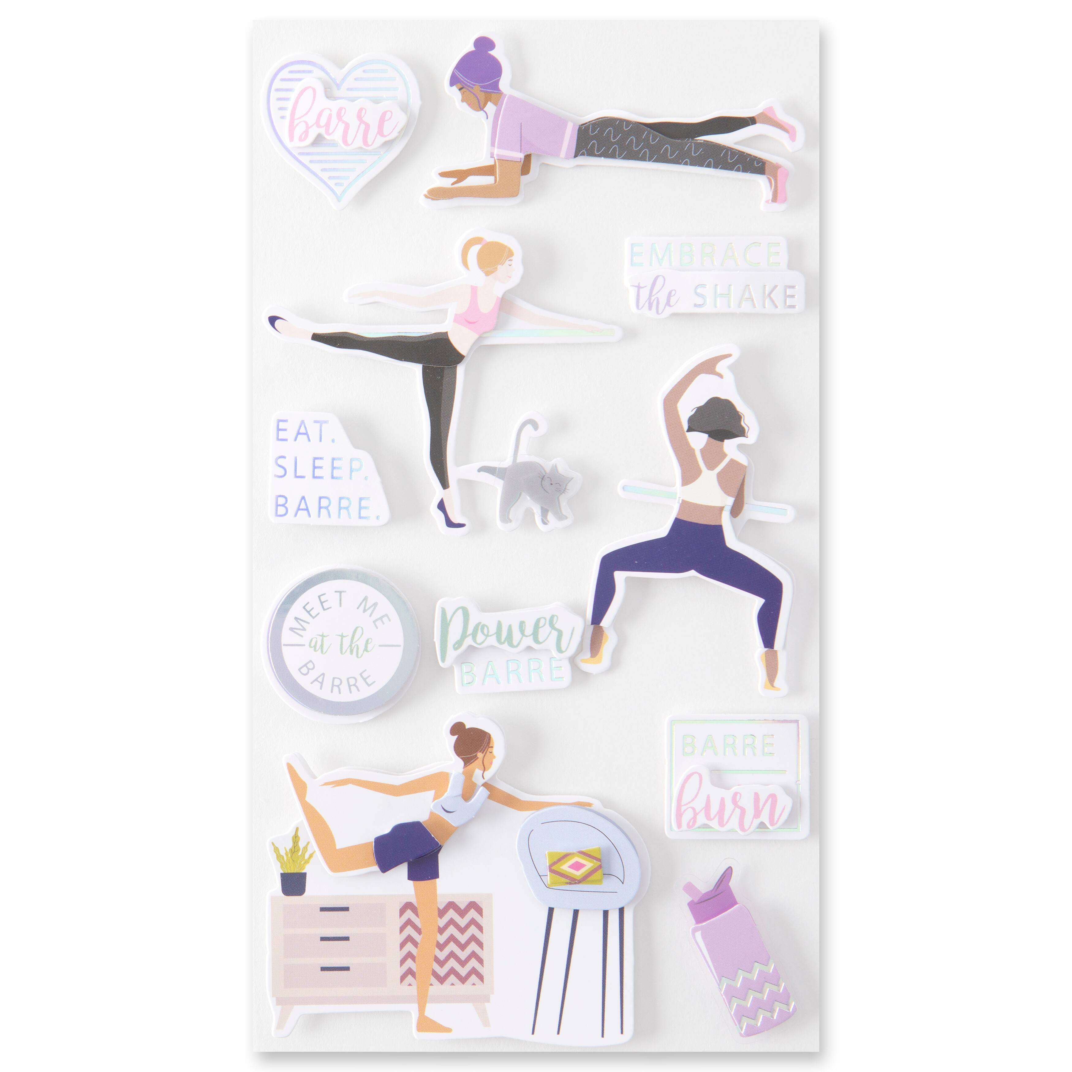 12 Pack: Barre Stickers by Recollections&#x2122;