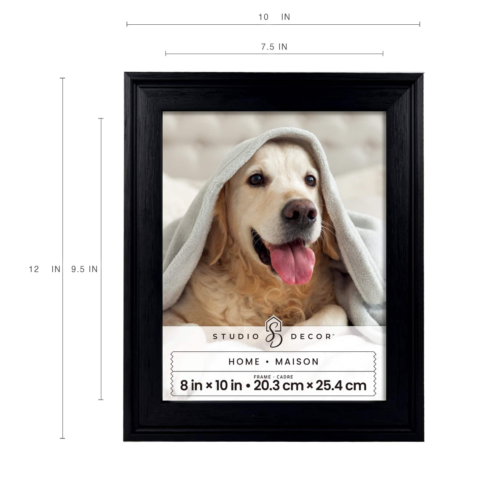 Home 8&#x22; x 10&#x22; Black Ridge Wood Frame by Studio D&#xE9;cor&#xAE;