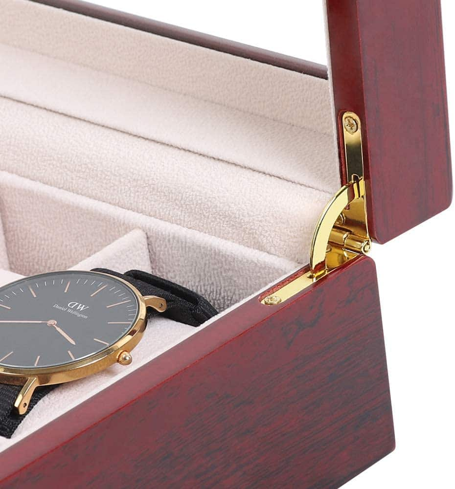 Cherry Red Deca Leather Watch Box