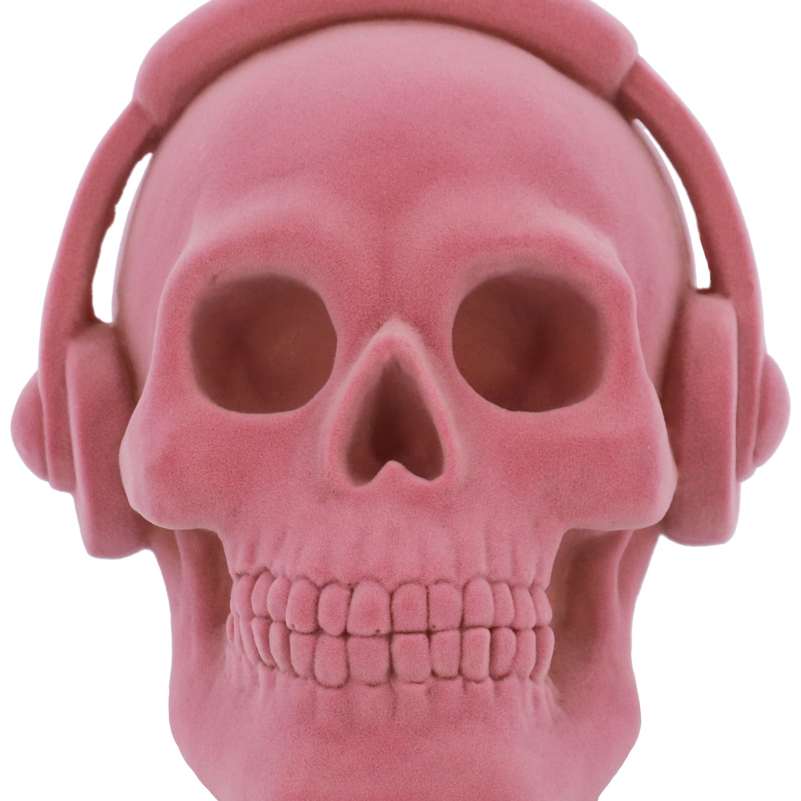 7.25&#x22; Pink Flocked Skull Tabletop D&#xE9;cor by Ashland&#xAE;