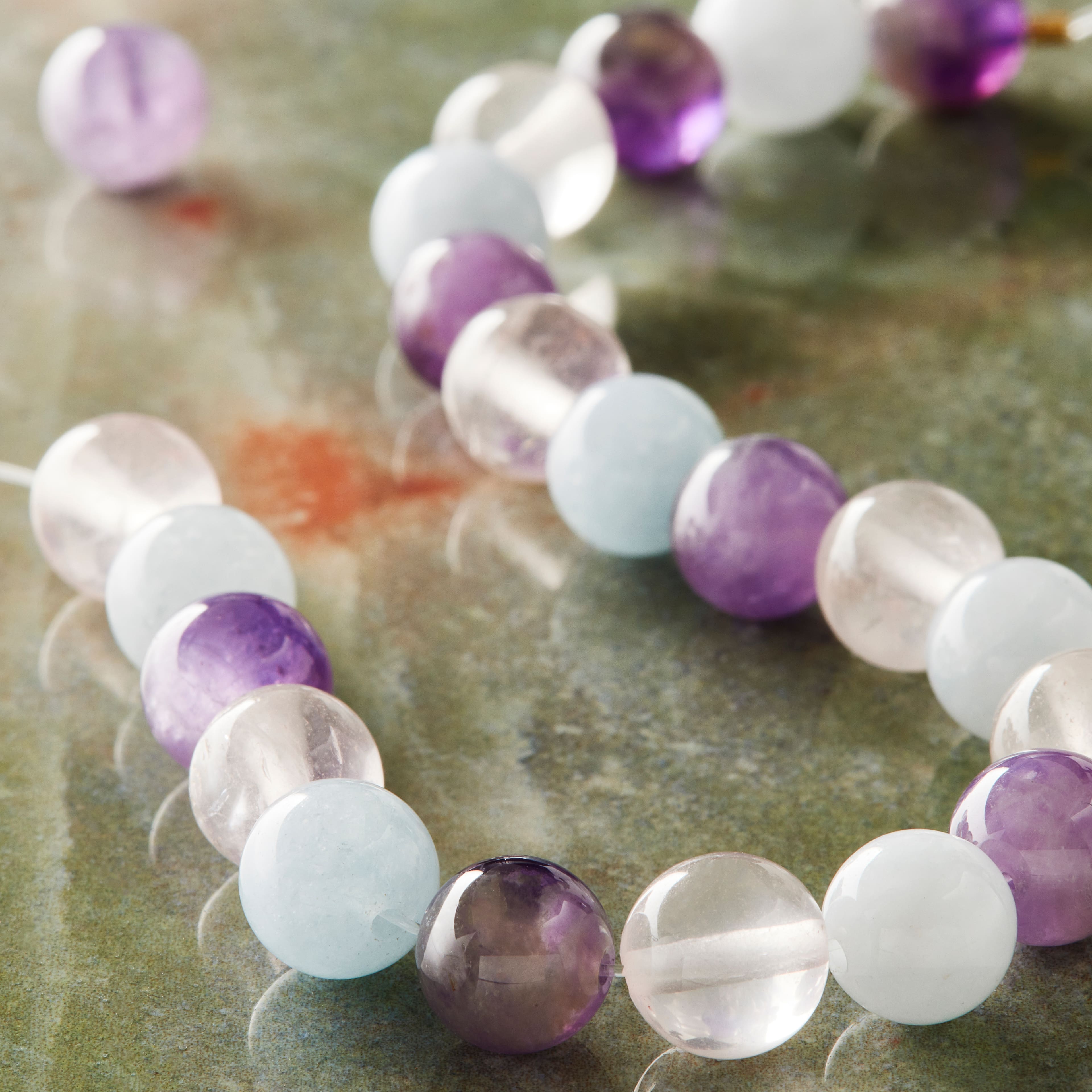 Pink, Lavender &#x26; Blue Mixed Round Beads by Bead Landing&#x2122;, 8mm
