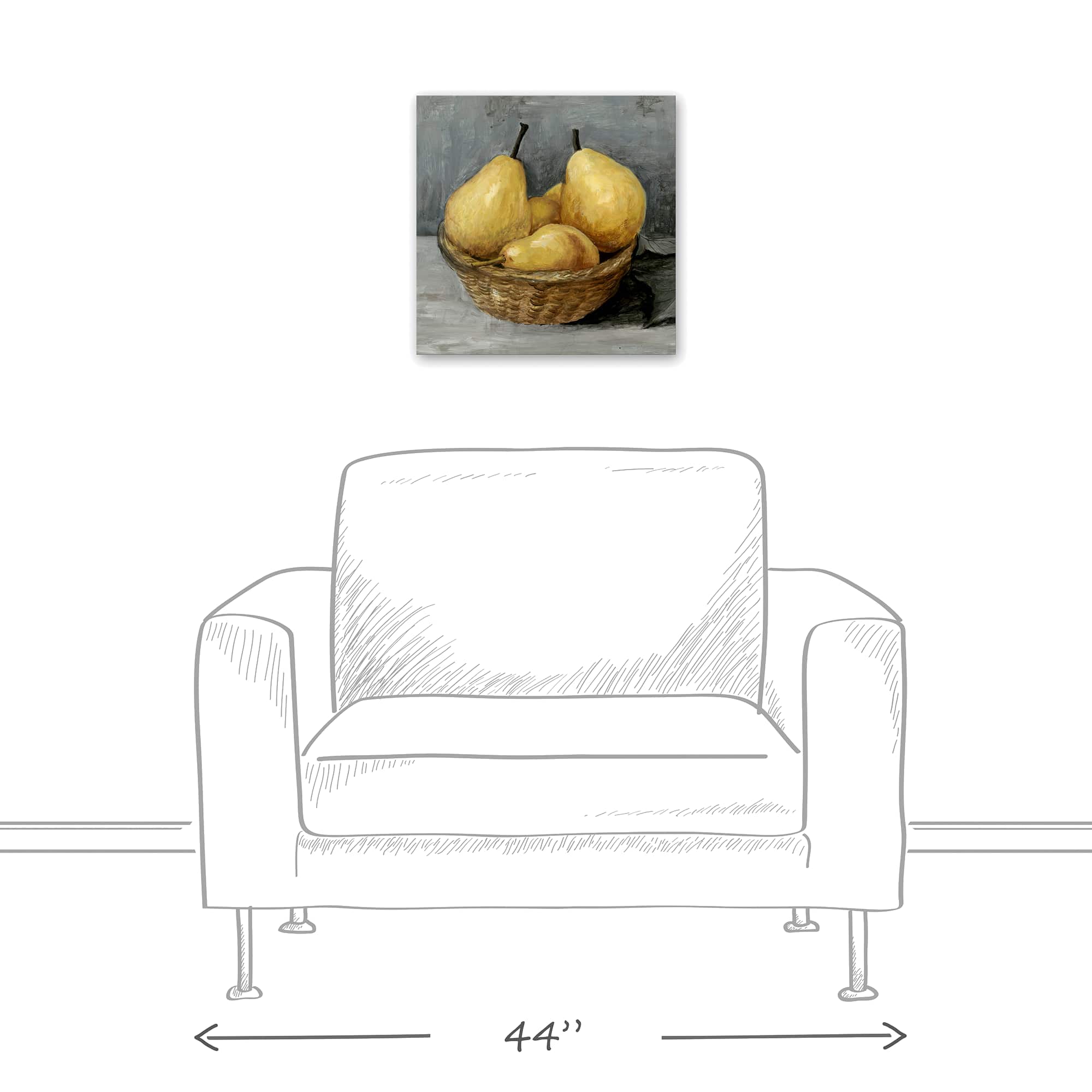 Painterly Pears Canvas Wall Art