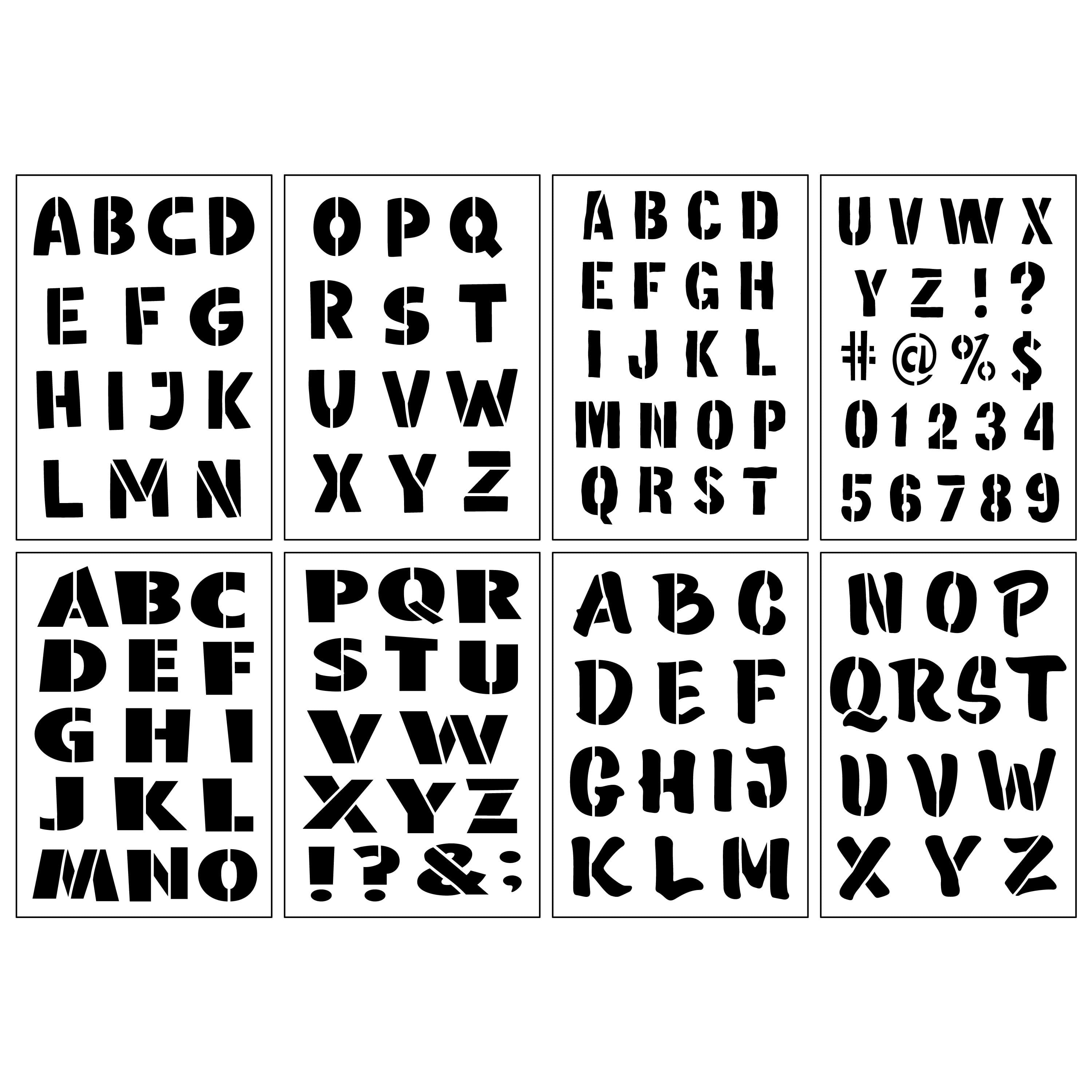 6 Pack: 1.5" Comic Book Alphabet Stencils by Craft Smart®
