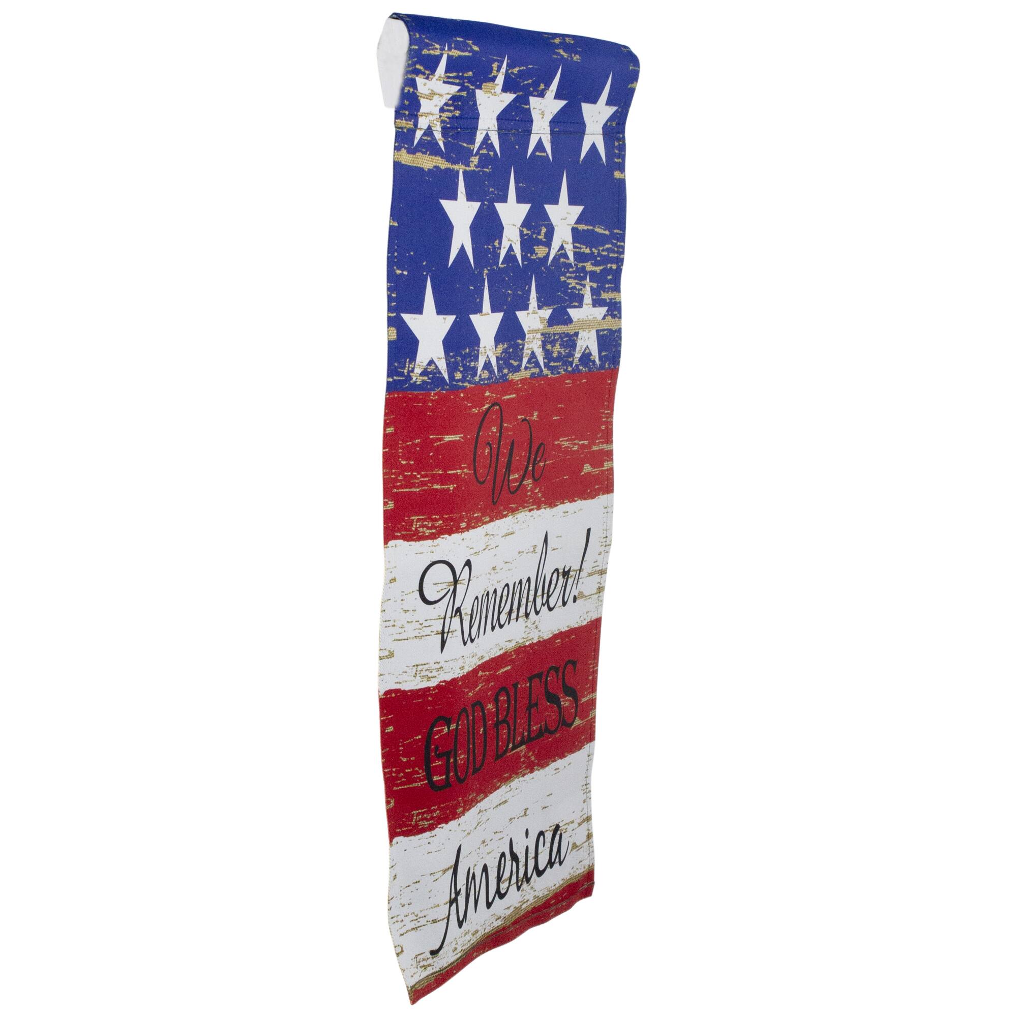 We Remember! Patriotic Americana Outdoor Garden Flag, 12.5" x 18"