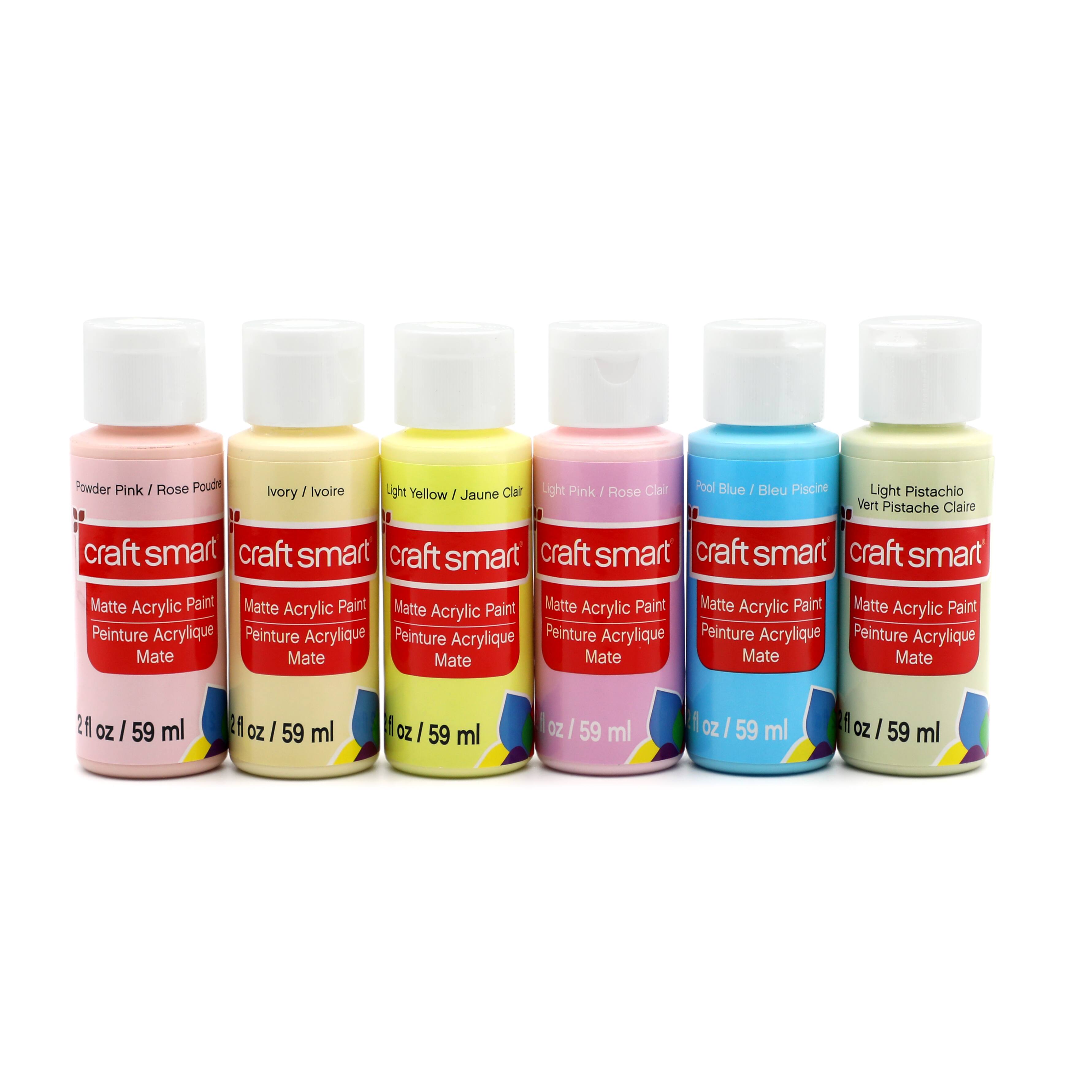 12 Packs: 12 ct. (144 total) Matte Pastel Acrylic Paint Set by Craft ...