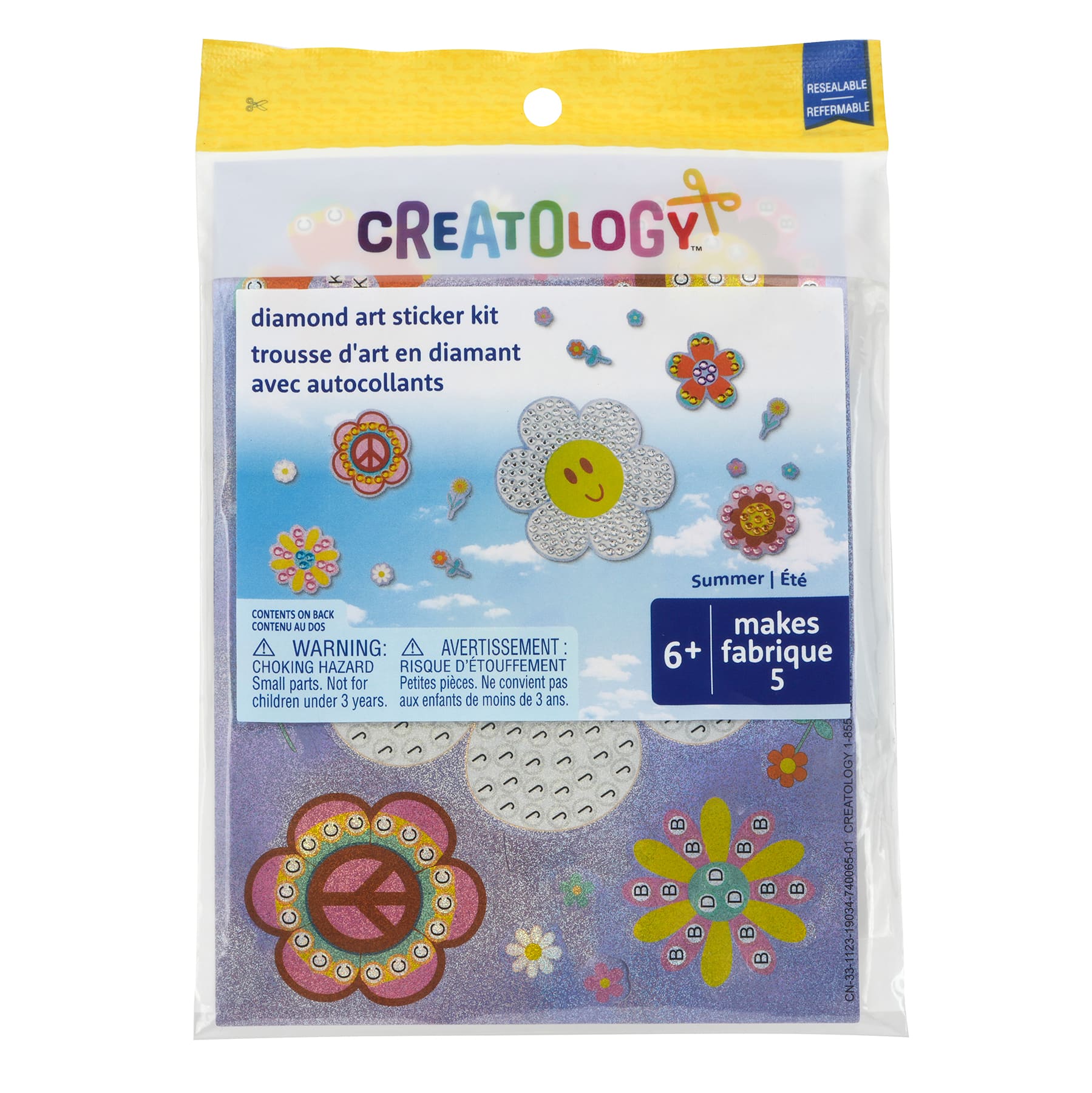 Summer Flower Diamond Art Sticker Kit by Creatology&#x2122;