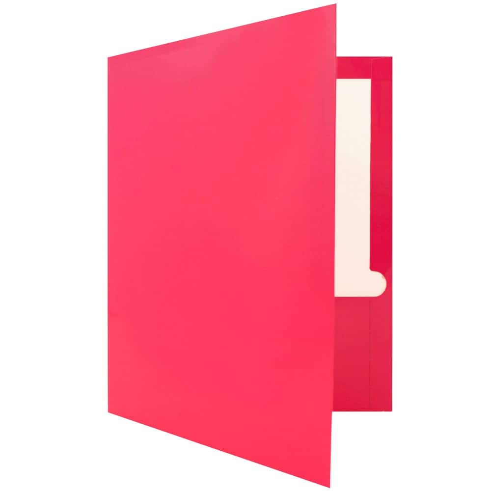 JAM Paper Fashion Glossy Laminated Two Pocket Folders, 6ct.