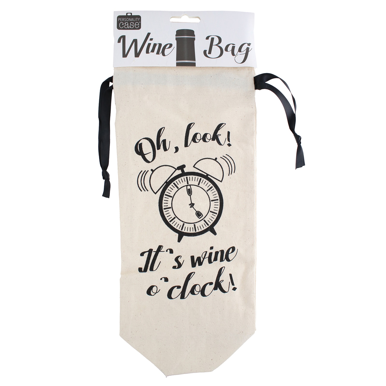 Personality Case&#x2122; Wine O&#x27;Clock Canvas Wine Bag
