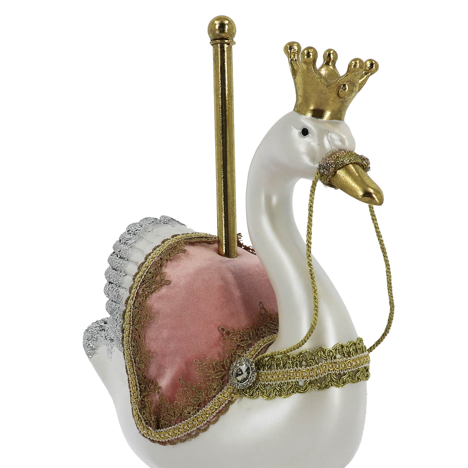 16.5&#x22; Carousel Swan with Crown Tabletop D&#xE9;cor by Ashland&#xAE;