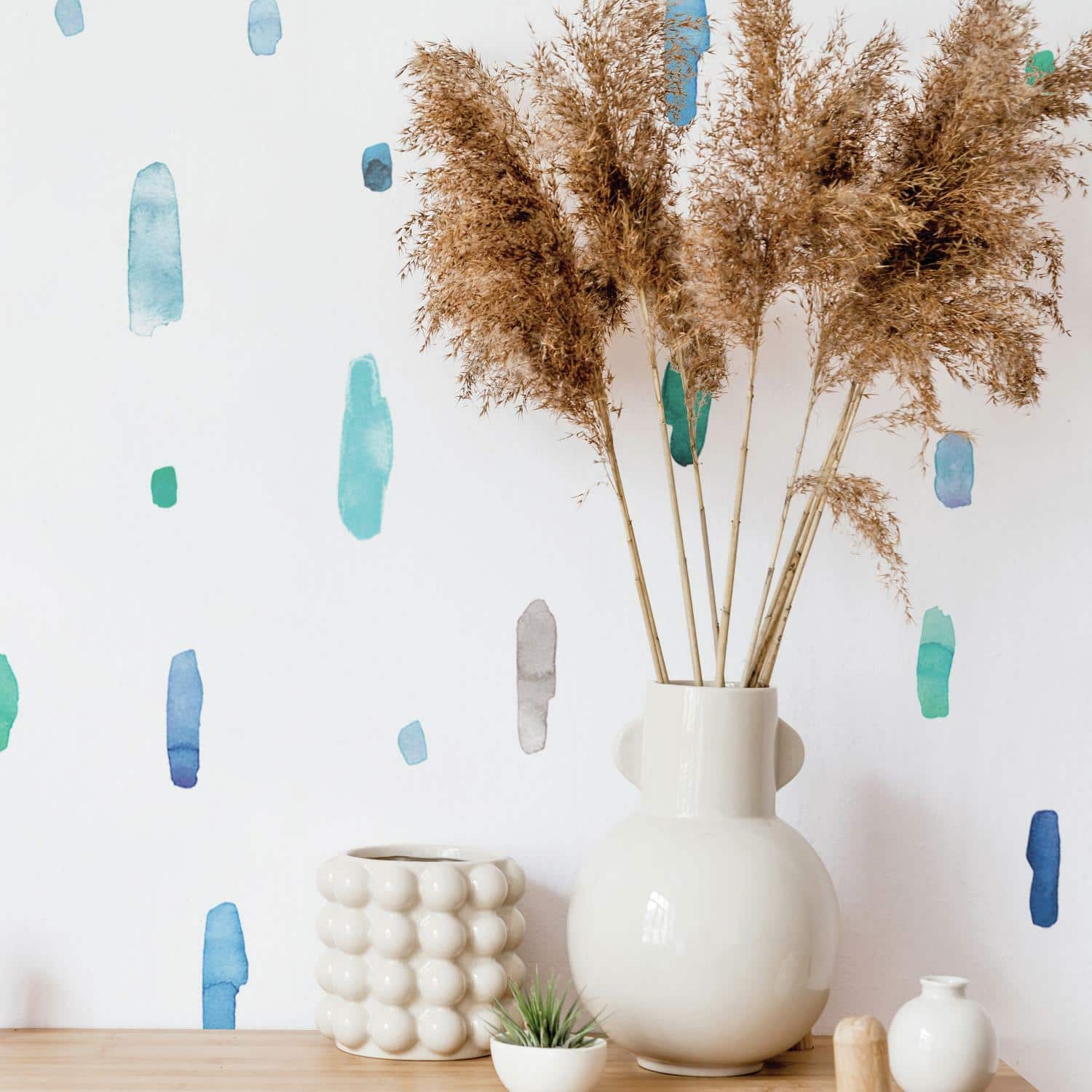 RoomMates Cool Watercolor Swatch Peel &#x26; Stick Wall Decals