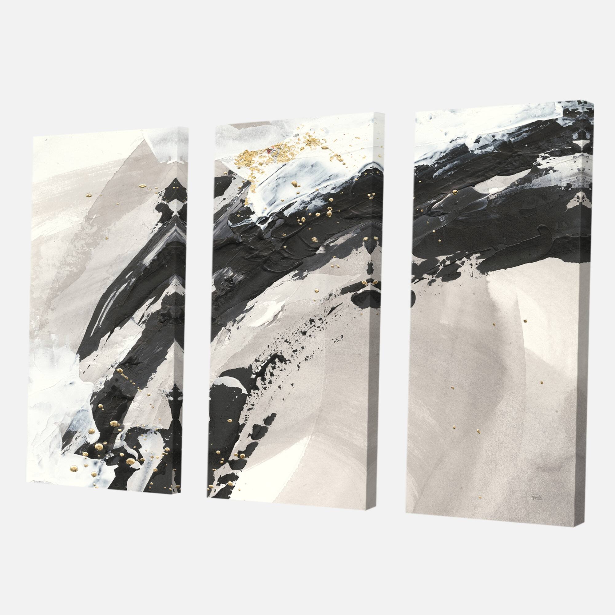 Designart - Glam Painted Arcs IV - Transitional Premium Canvas Wall Art