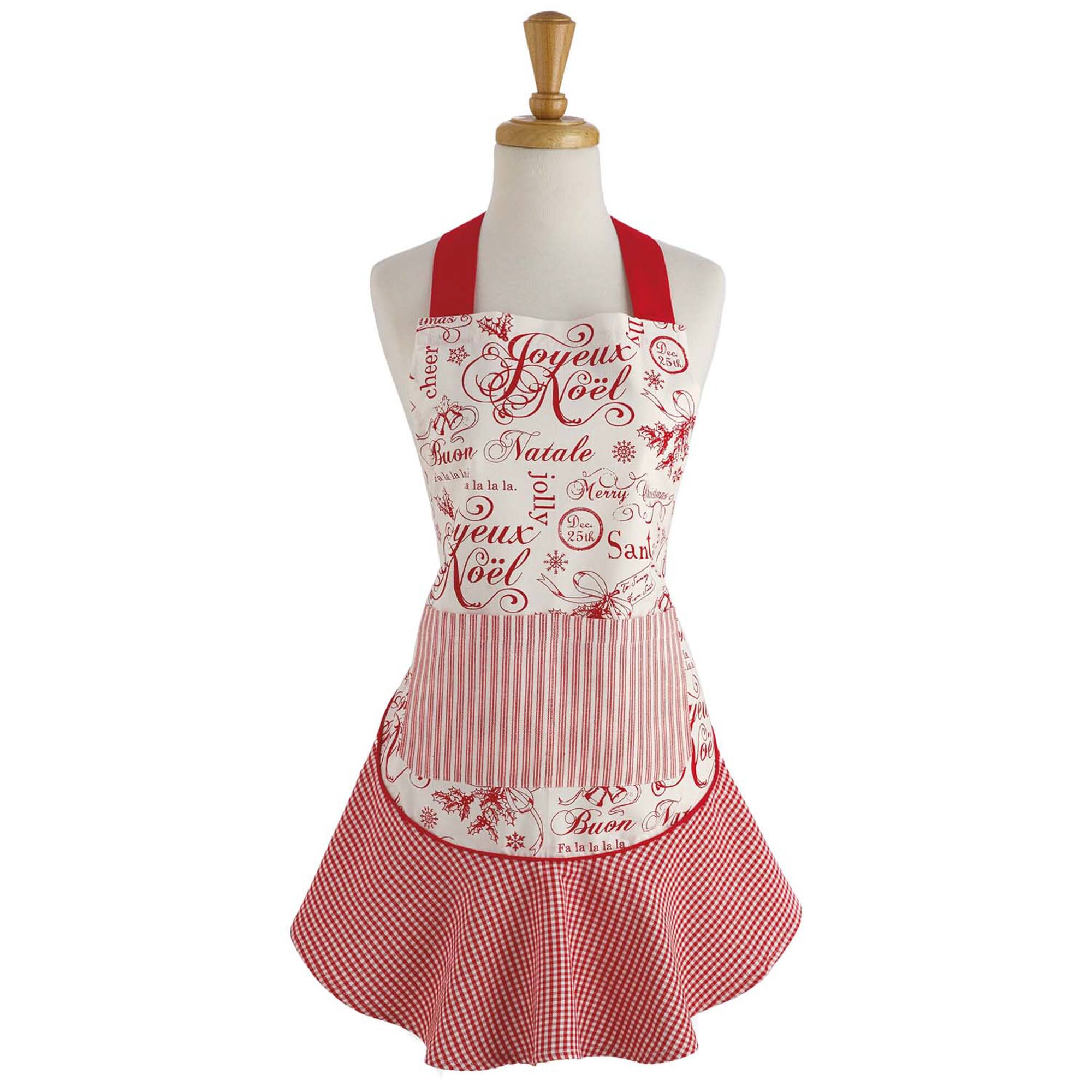 DII&#xAE; Vintage Christmas Ruffle Apron