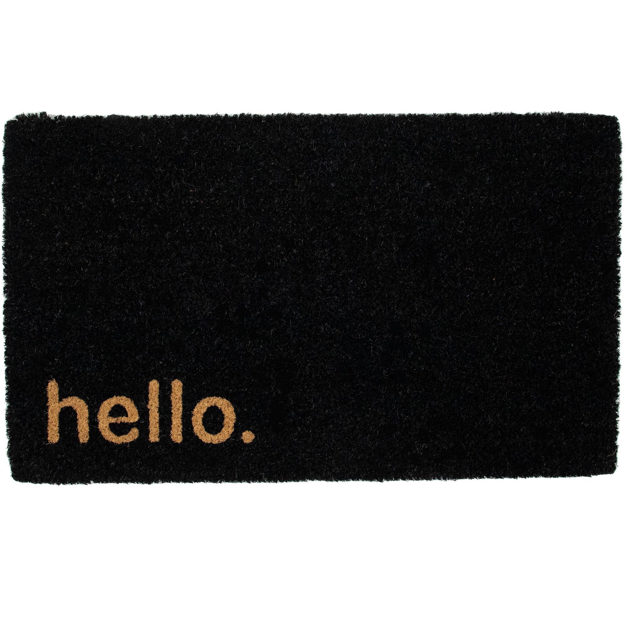 Black Hello Doormat