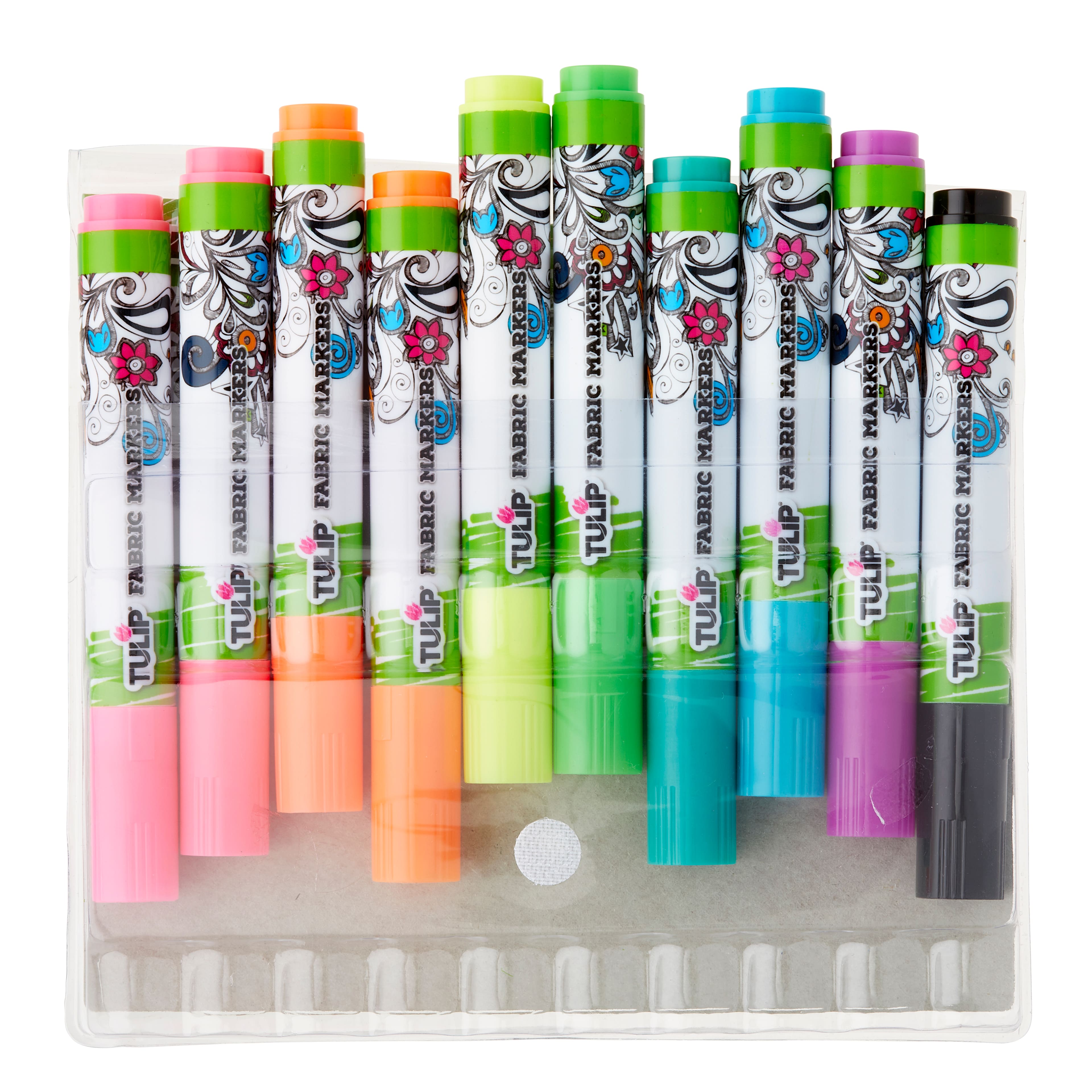 Tulip® Fabric Markers® Brush Tip Neon
