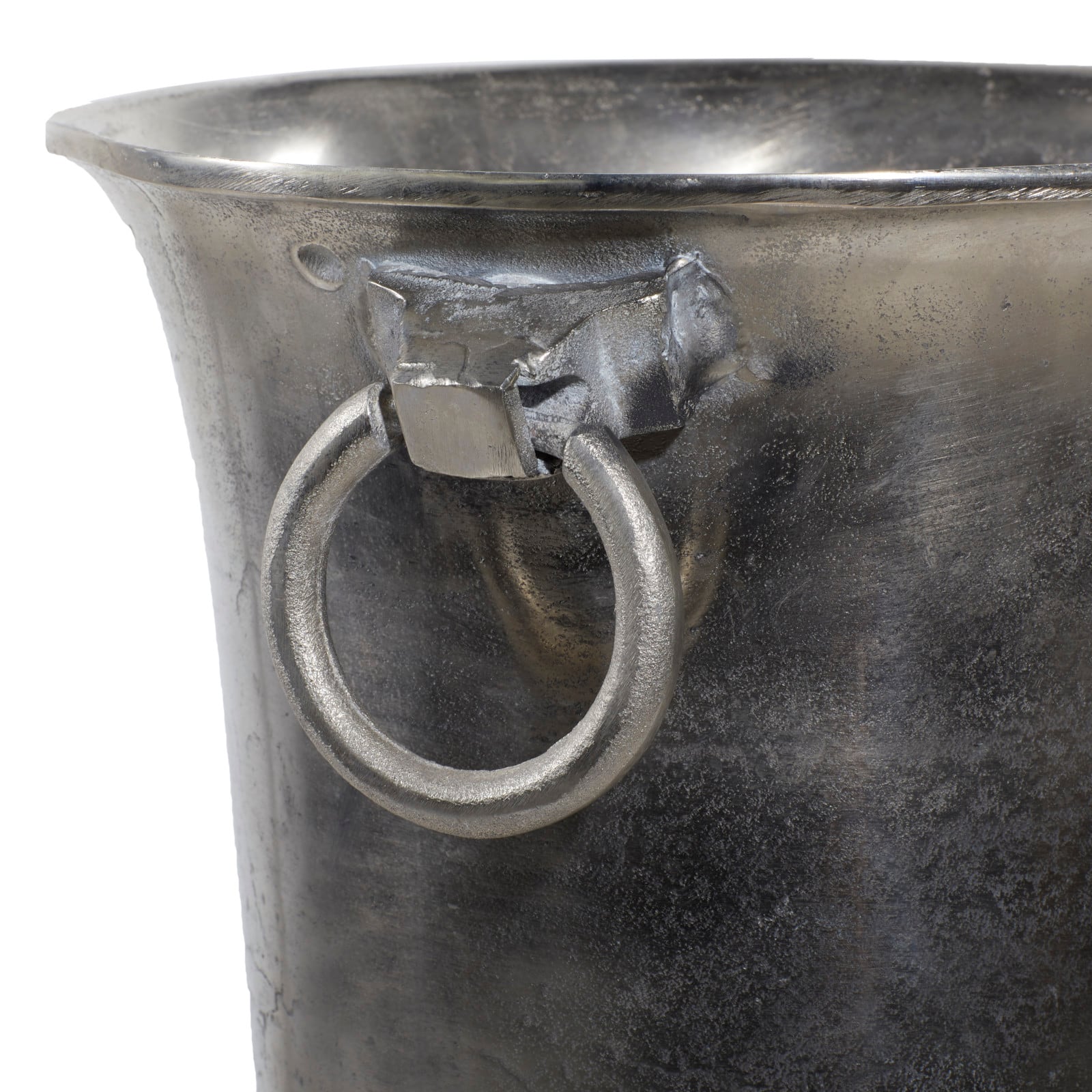 35" Silver Metal Champagne Bottle Holder Bucket