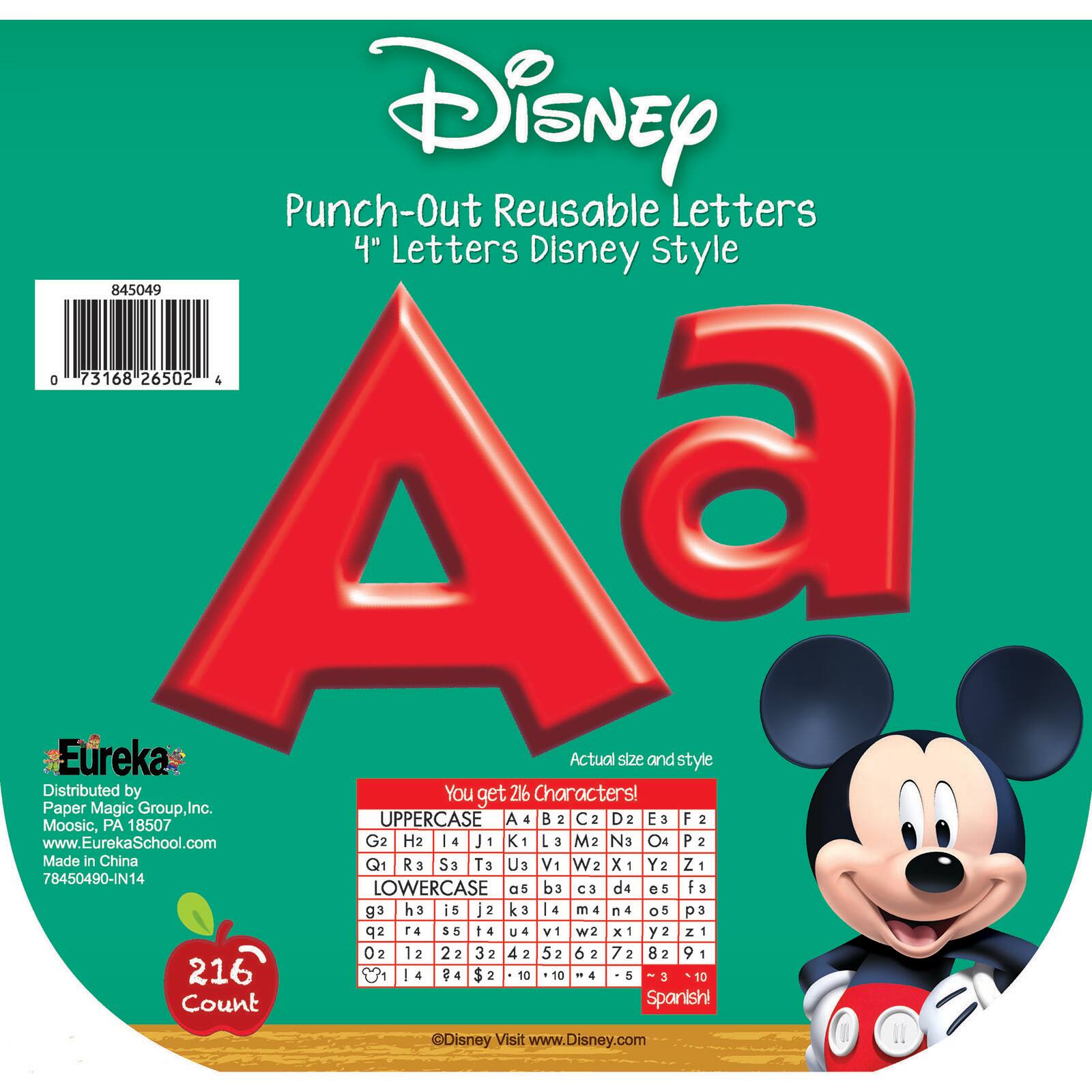 Eureka® Mickey Mouse Clubhouse® Mickey Red Deco 4" Letters, 3 Packs of 648