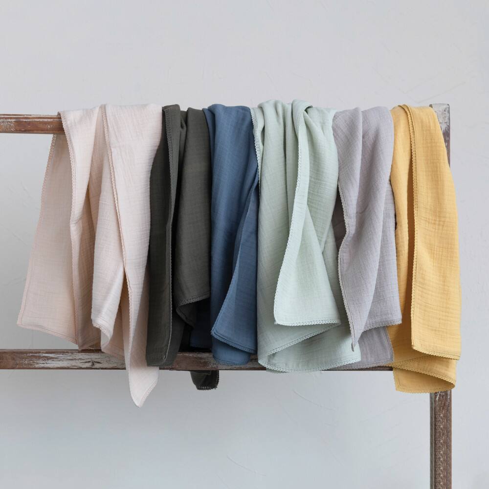 Hello Honey® Double Cloth Cotton Baby Blanket with Trim