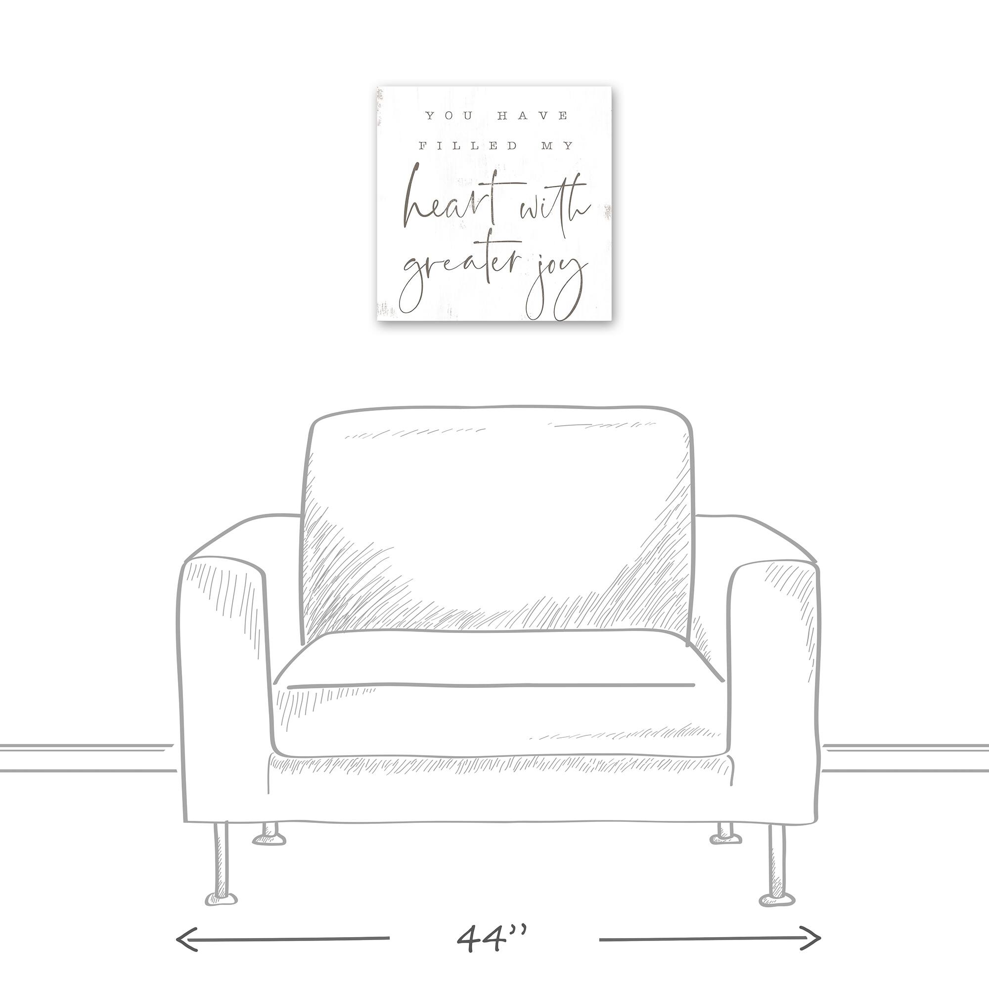 You Have Filled my Heart with Greater Joy 16&#x22; x 16&#x22; Canvas Wall Art