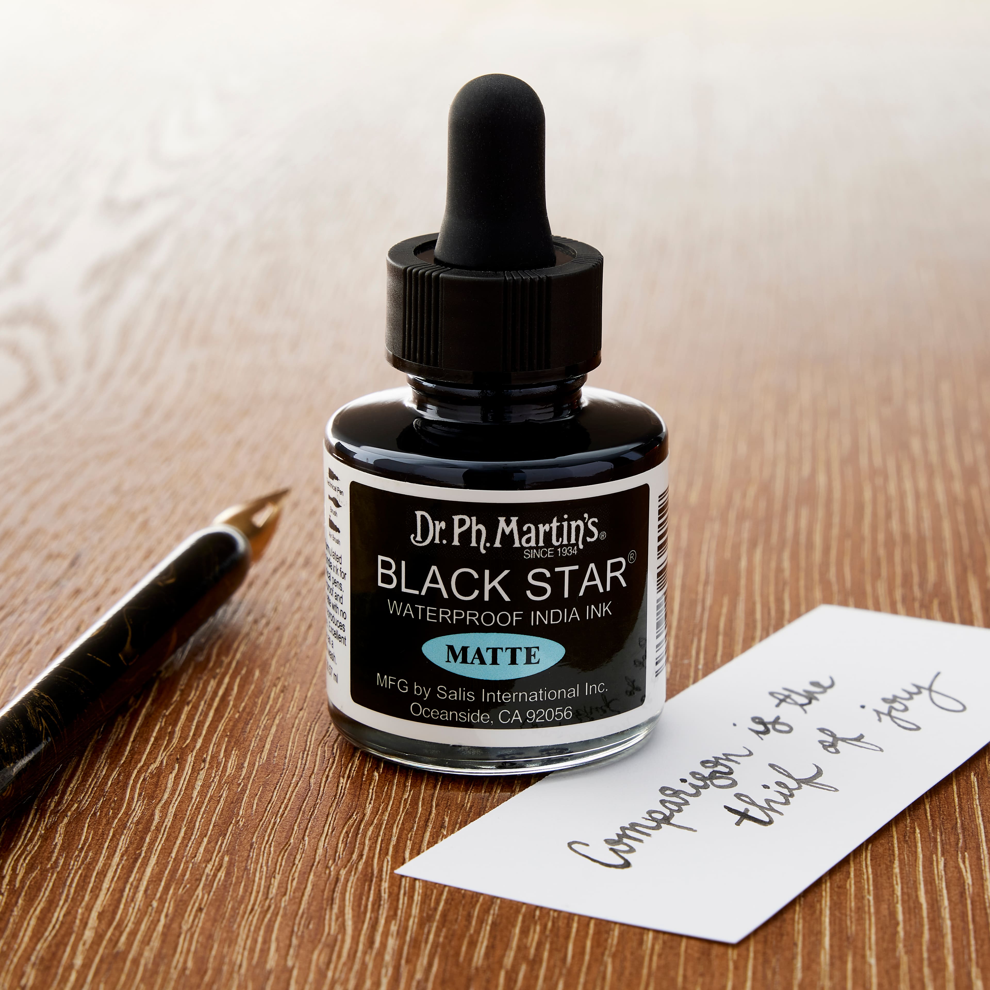 Dr. Ph. Martin's® Black Star® Waterproof India Ink, Matte