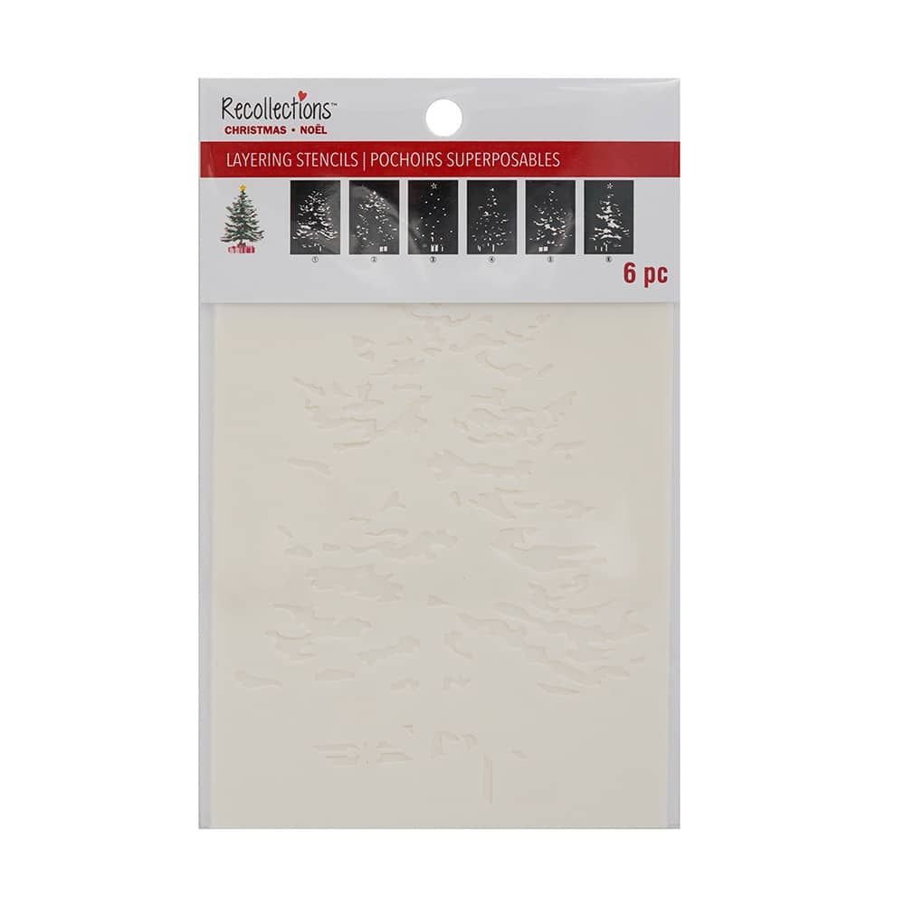 4&#x22; x 6&#x22; Christmas Tree Stencil Set by Recollections&#x2122;